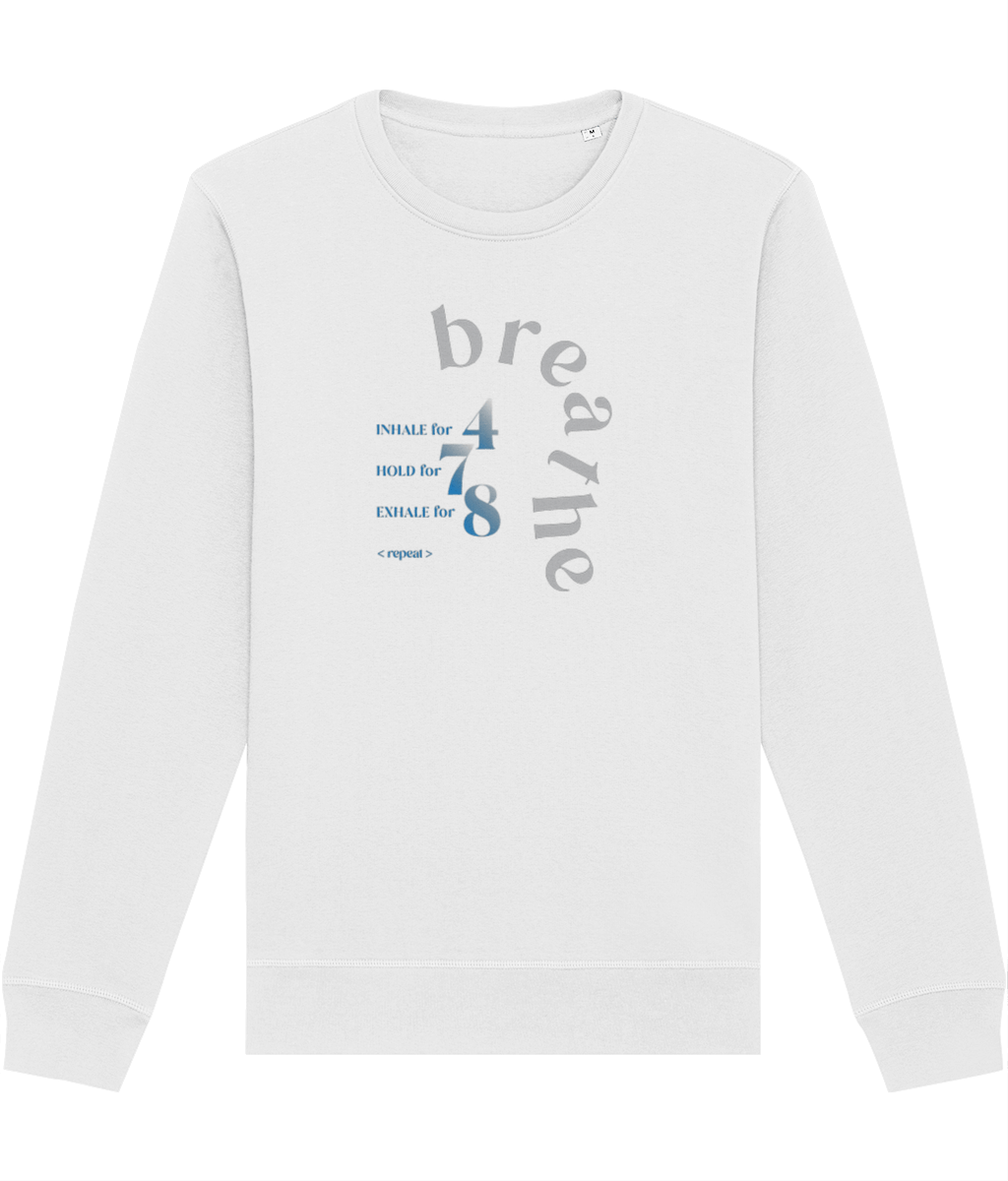 Meditation 'Breathe' Organic Cotton Sweatshirt - Eco Sweatshirt