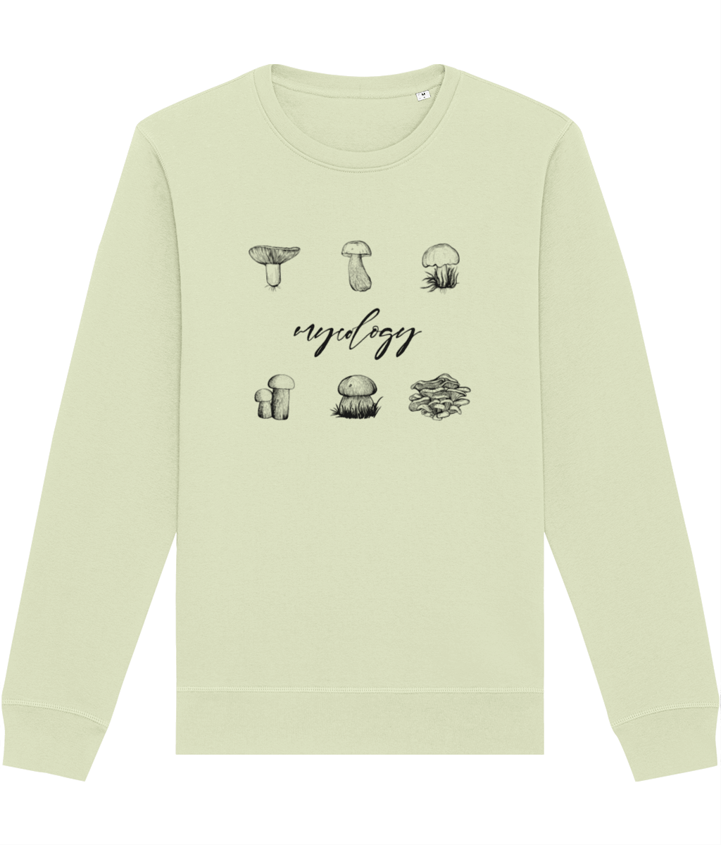 Adventure in comfort with the Nature 'Mycology' Mushroom organic cotton sweatshirt—vacation-ready!