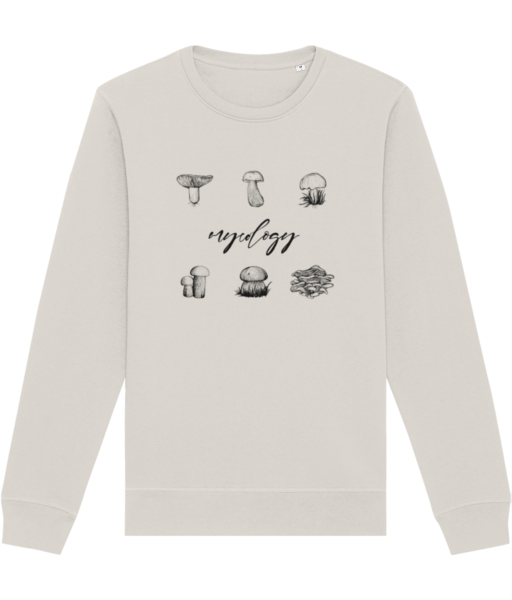 Love funny travel quotes? The Nature 'Mycology' Mushroom organic cotton sweatshirt is for you!