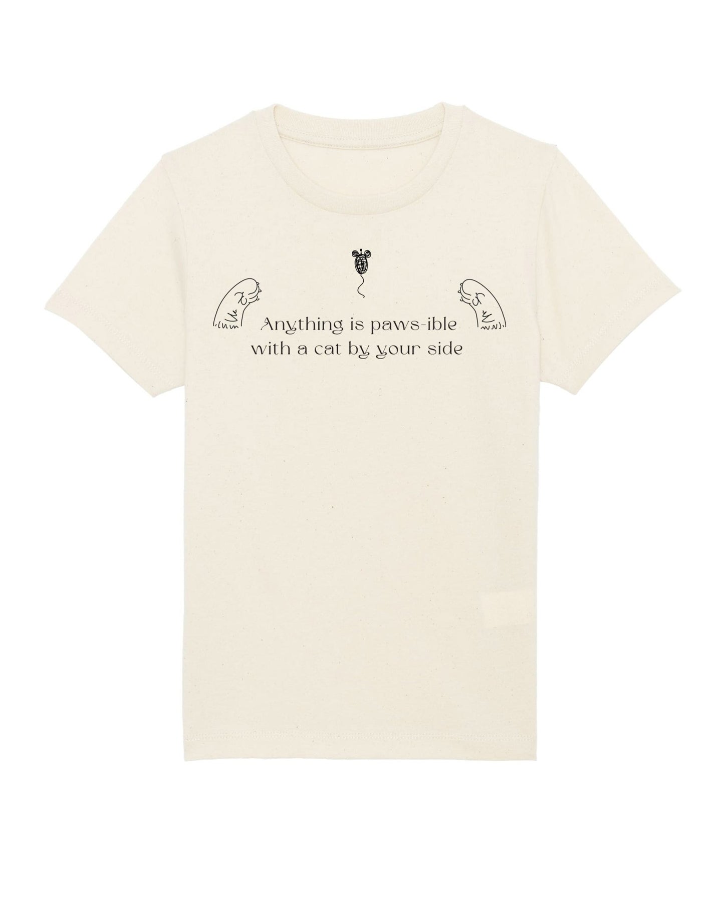 Animal print t shirts children – Organic Cotton 'Anything is Pawsible' tee for all kids