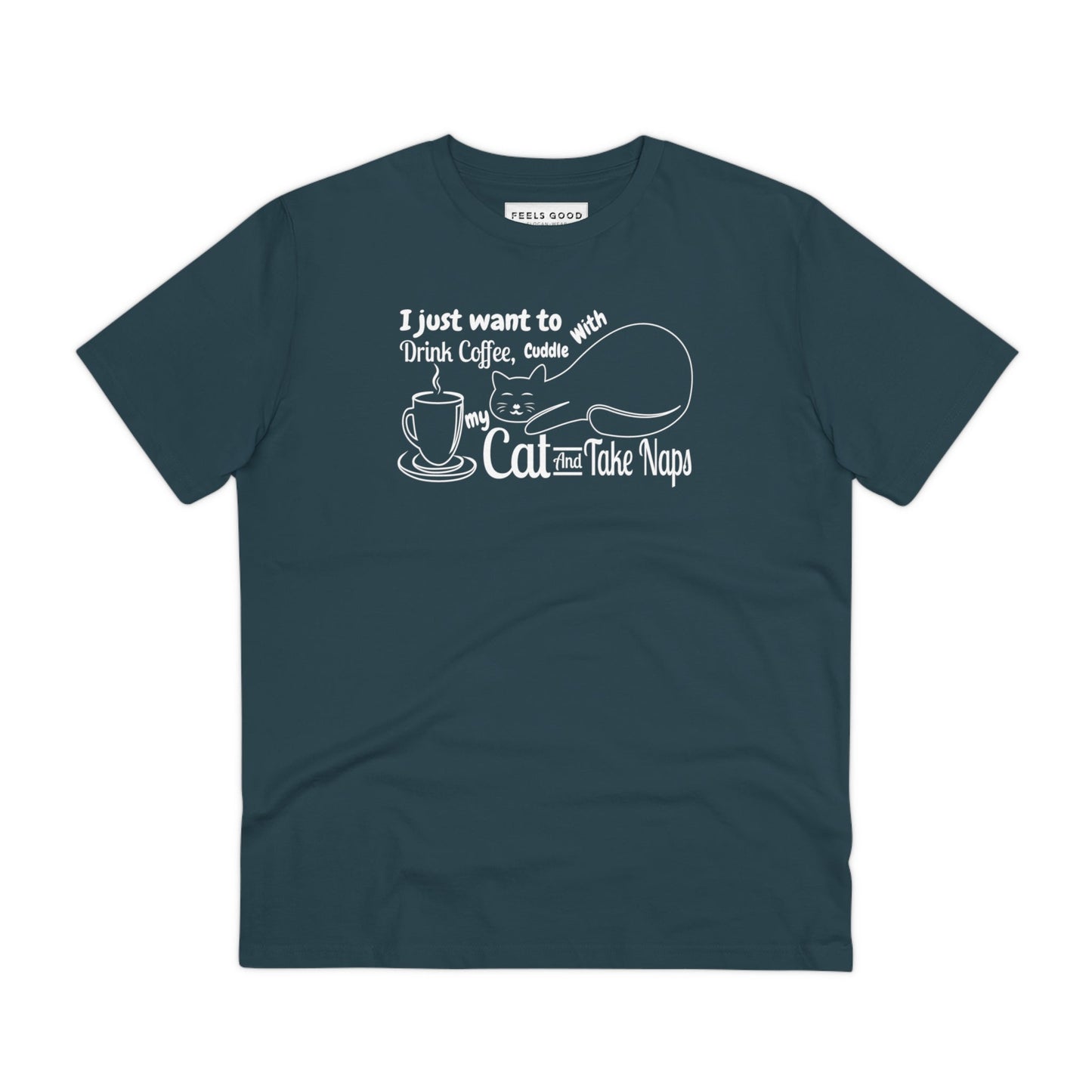 Organic Cotton 'Cat Naps' t-shirt for a casual, cute look.