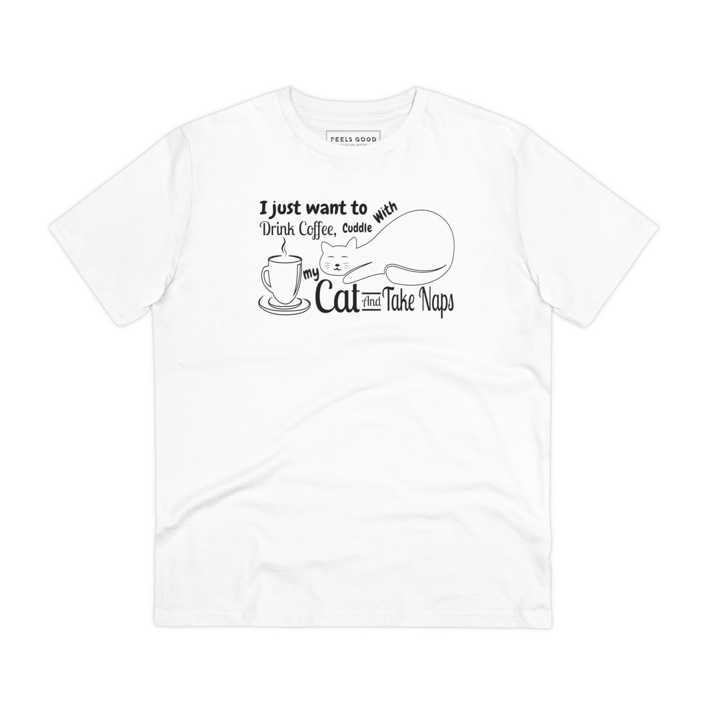 Cat shirt for guys, featuring funny 'Cat Naps' design.
