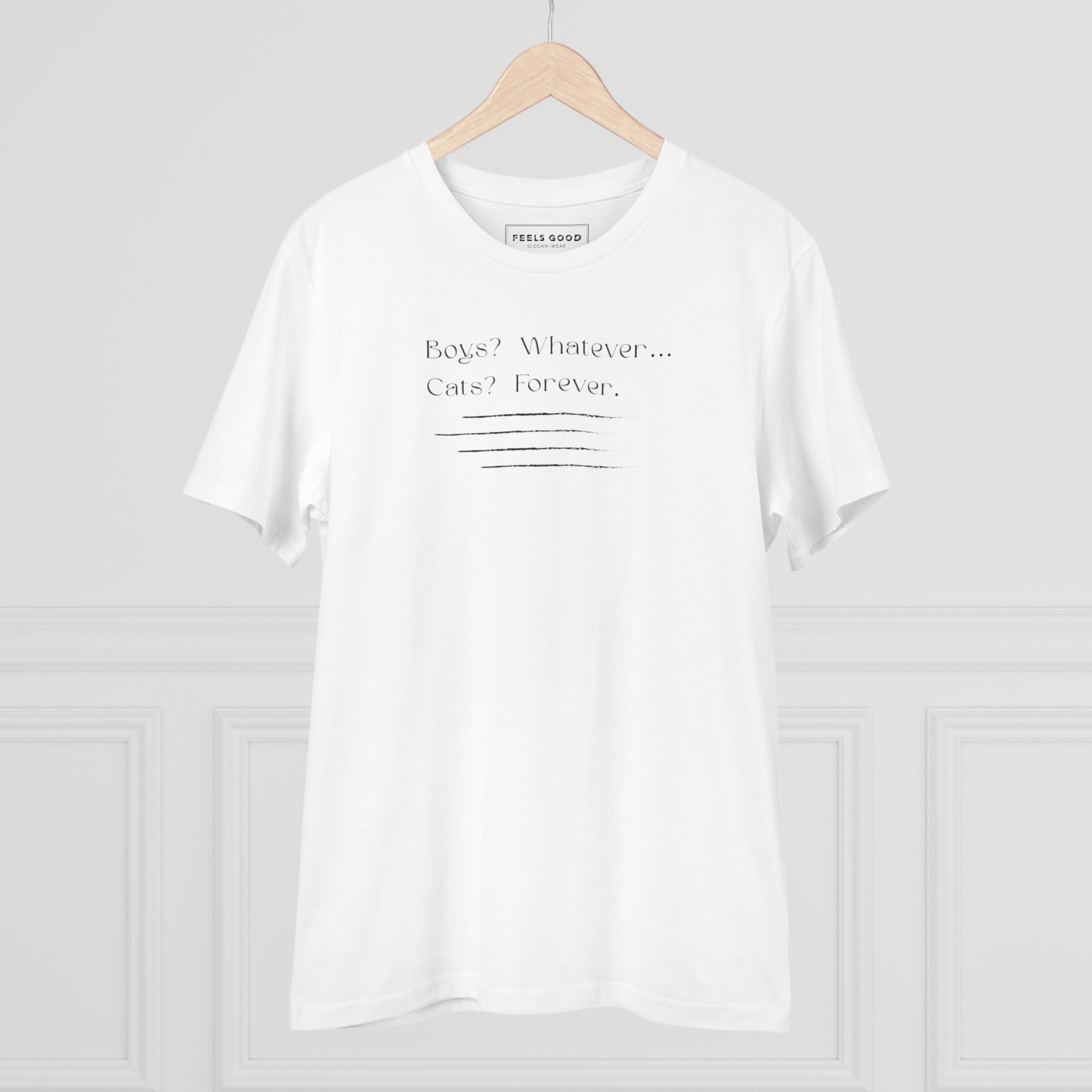Organic Cotton 'Cats Forever' Funny Cat T-shirt - Fun Cat T shirt