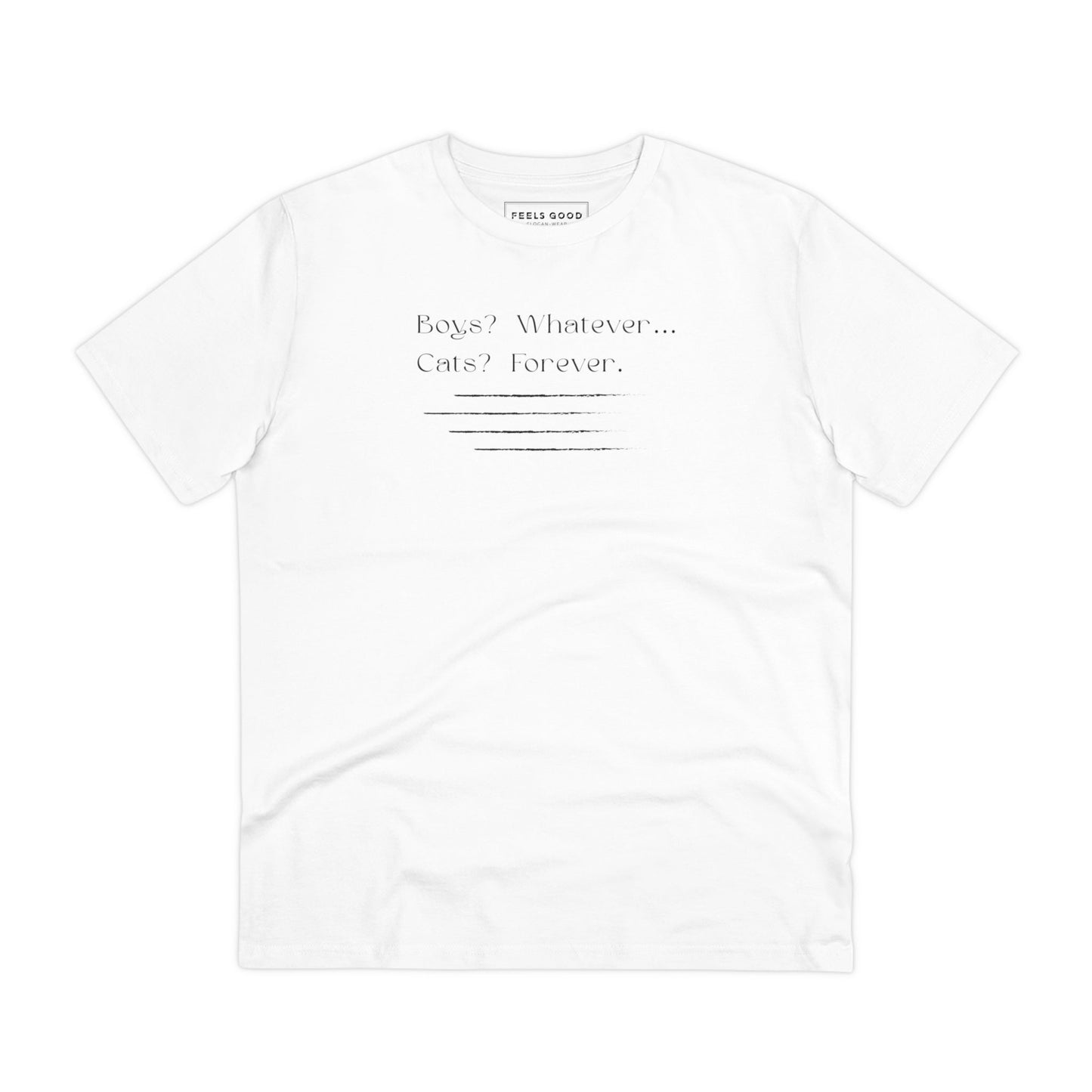 Organic Cotton 'Cats Forever' Funny Cat T-shirt - Fun Cat T shirt