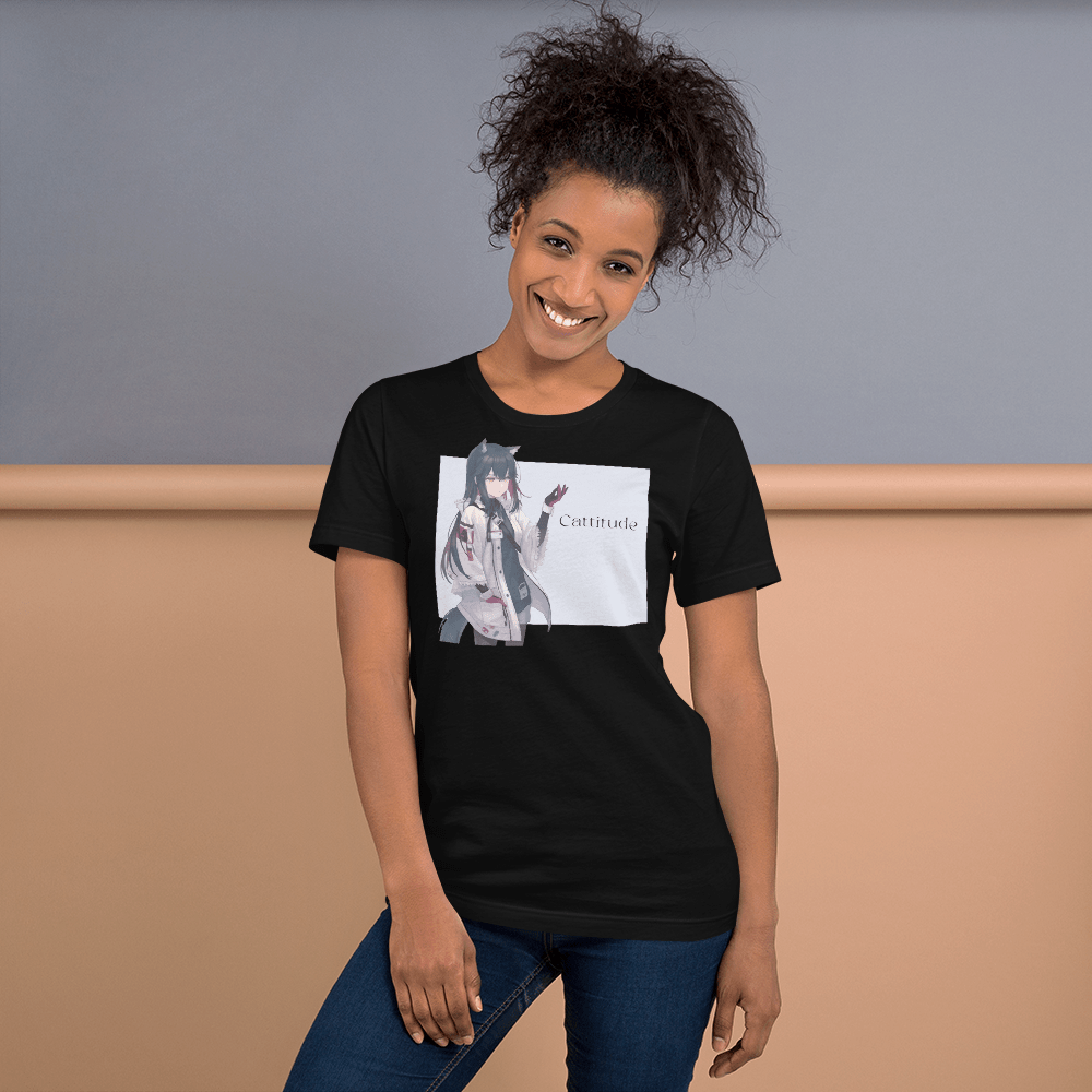 Organic Cotton 'Cattitude' Funny Cat T-shirt - Fun Cat T shirt