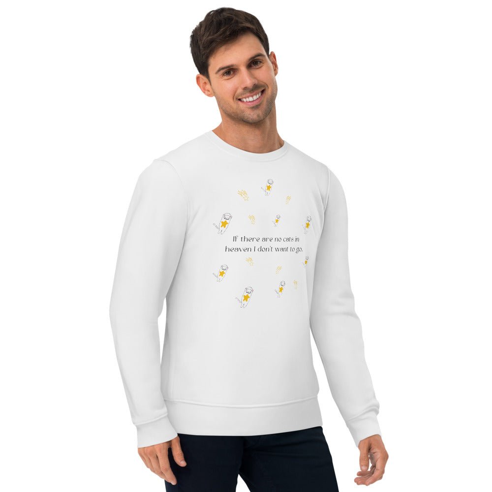 Organic Cotton 'Heavenly Cats' Funny Cat Sweatshirt - Cat Sweatshirt