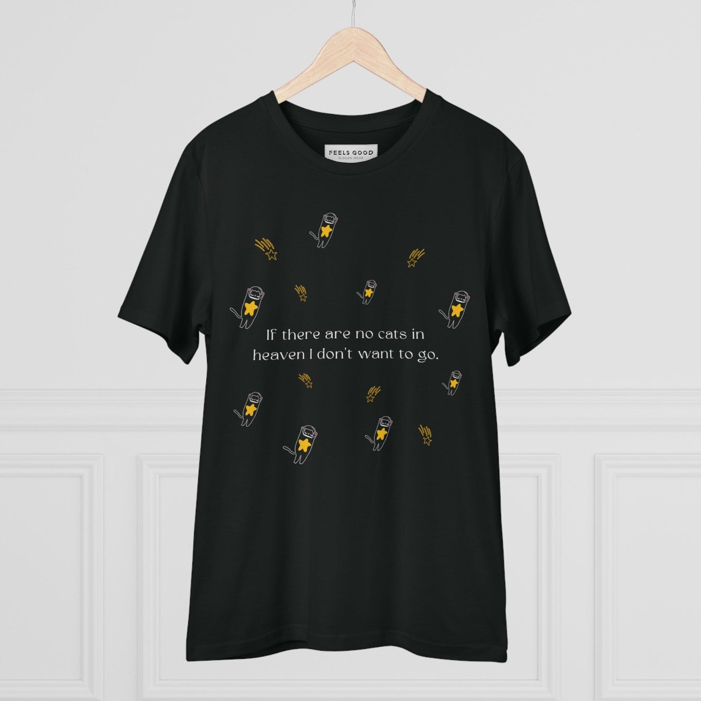 Animal lovers gifts Organic Cotton 'Heavenly Cats' funny cat themed tee