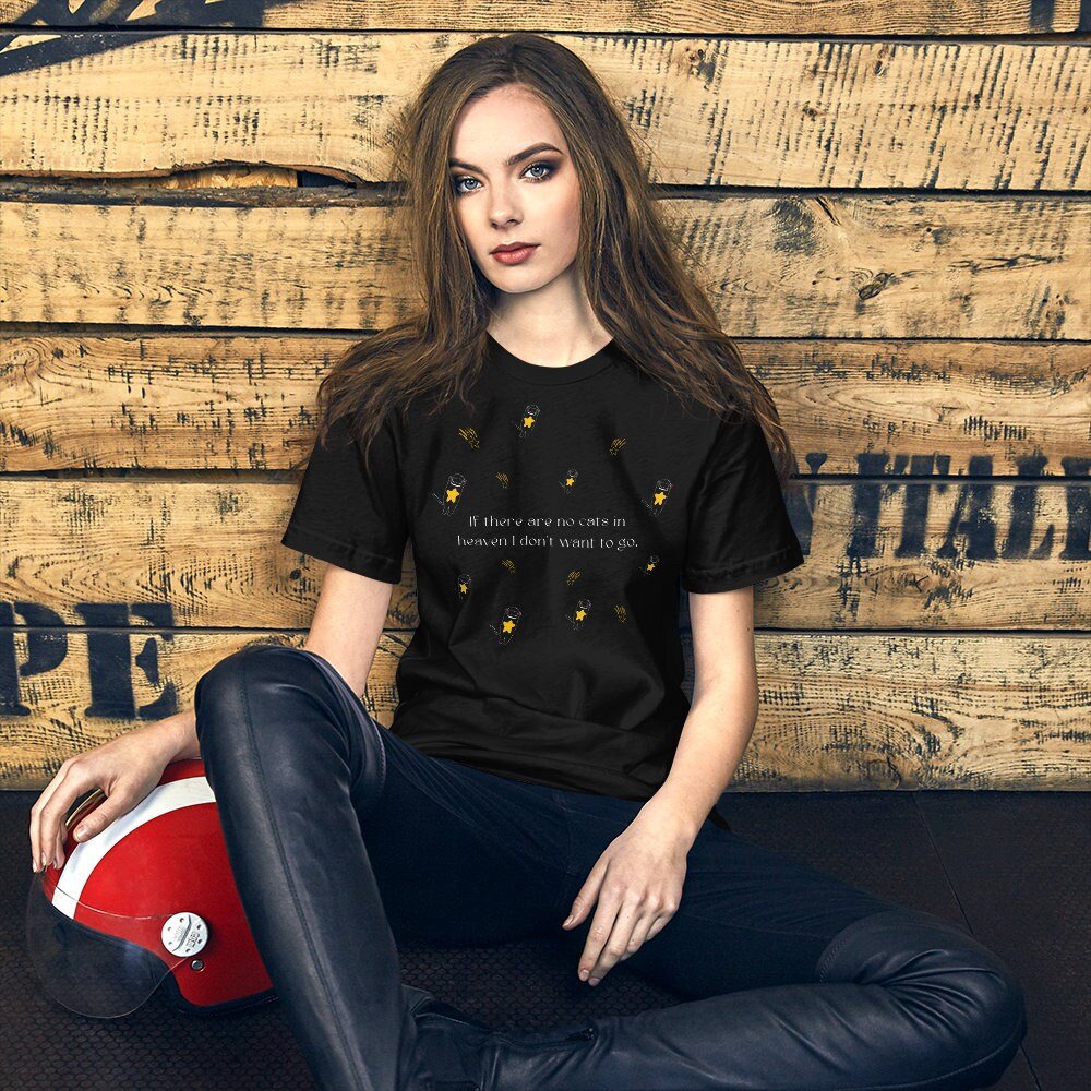 Pet t shirt Organic Cotton 'Heavenly Cats' perfect for pet enthusiasts