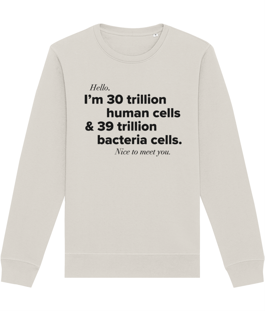 Organic Cotton 'Human Cells' Sweatshirt White