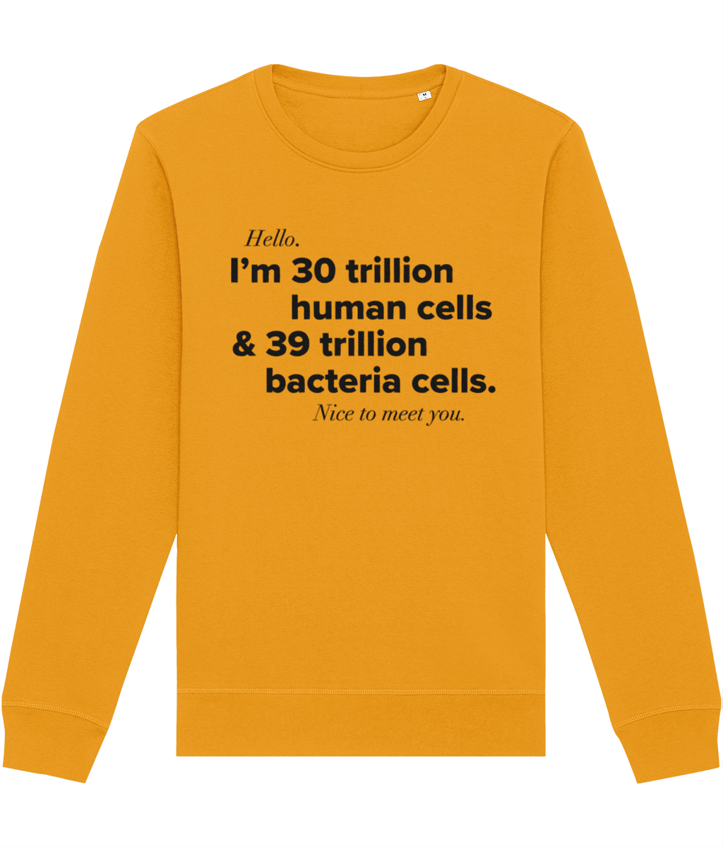 Organic Cotton 'Human Cells' Sweatshirt - Yellow