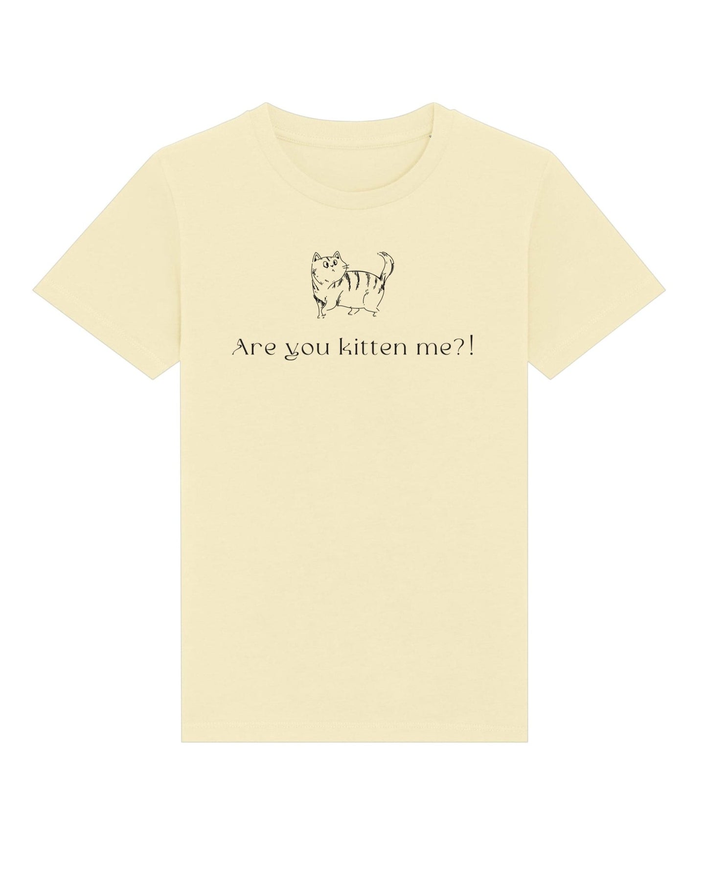 Kids animal print t shirts – Organic Cotton 'Kittening Me' funny cat top