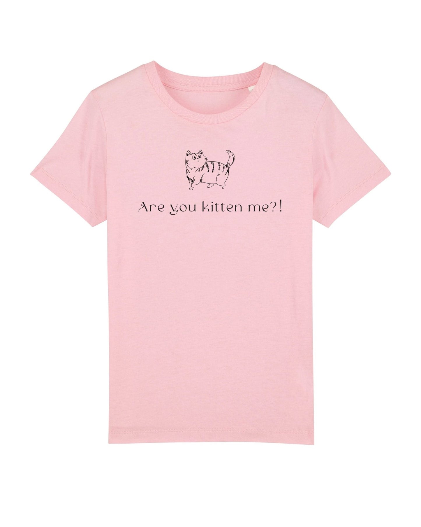 Kids cat t-shirts – Organic Cotton 'Kittening Me' tee, fun gender neutral design