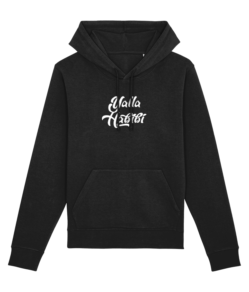 Organic Cotton 'Let's Go Love' Arabic Hoodie – Modern rock hoodies with cultural touch