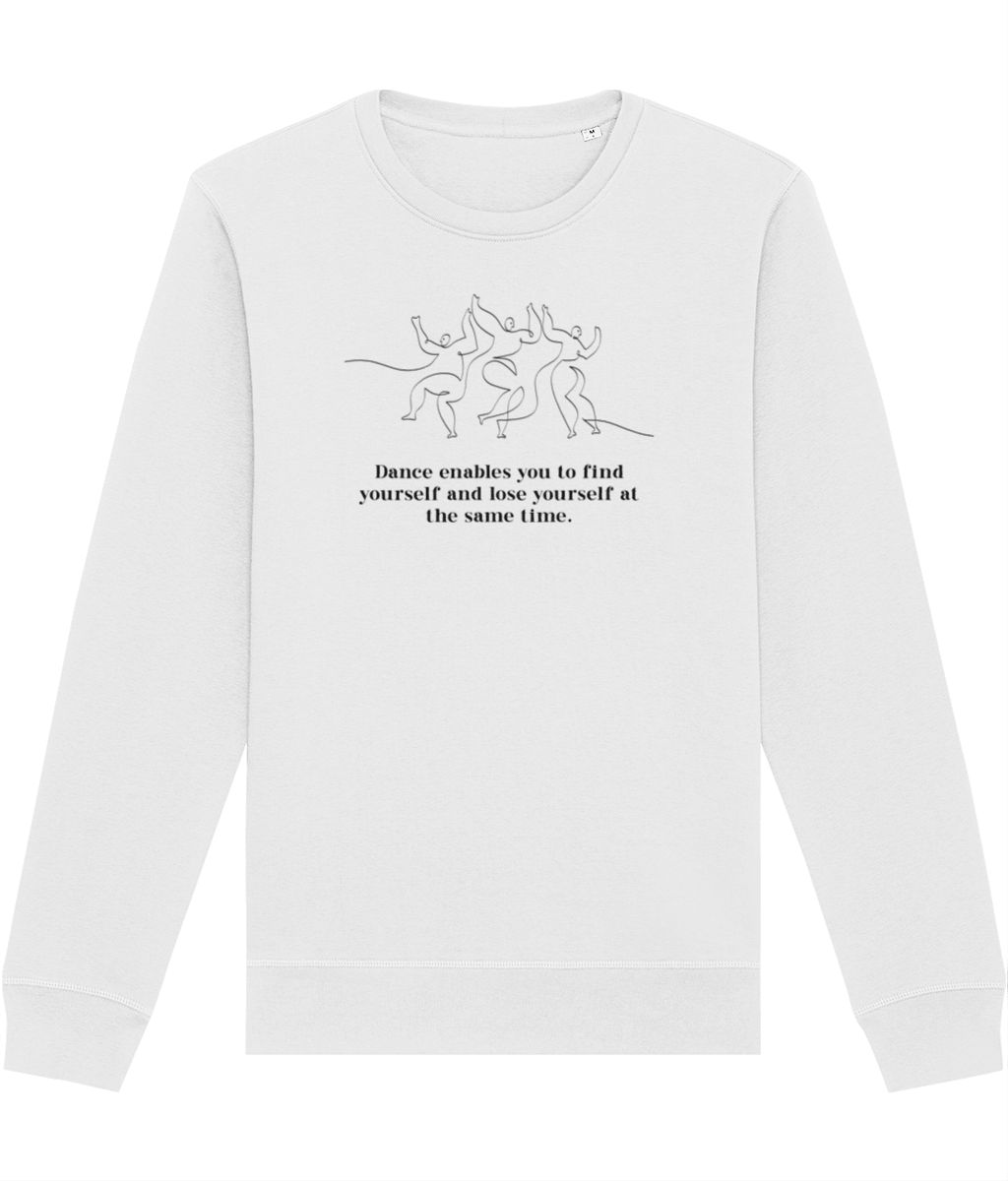 Beyond stillness: 'Lose Yourself' ethos in a soft sweatshirt.