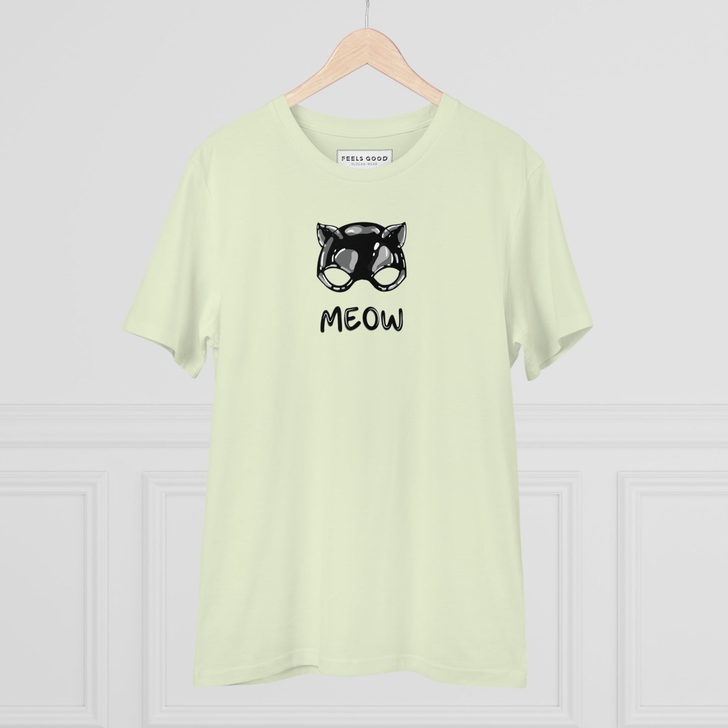 Organic Cotton 'Meow' Funny Cat T-shirt - Fun Cat T shirt