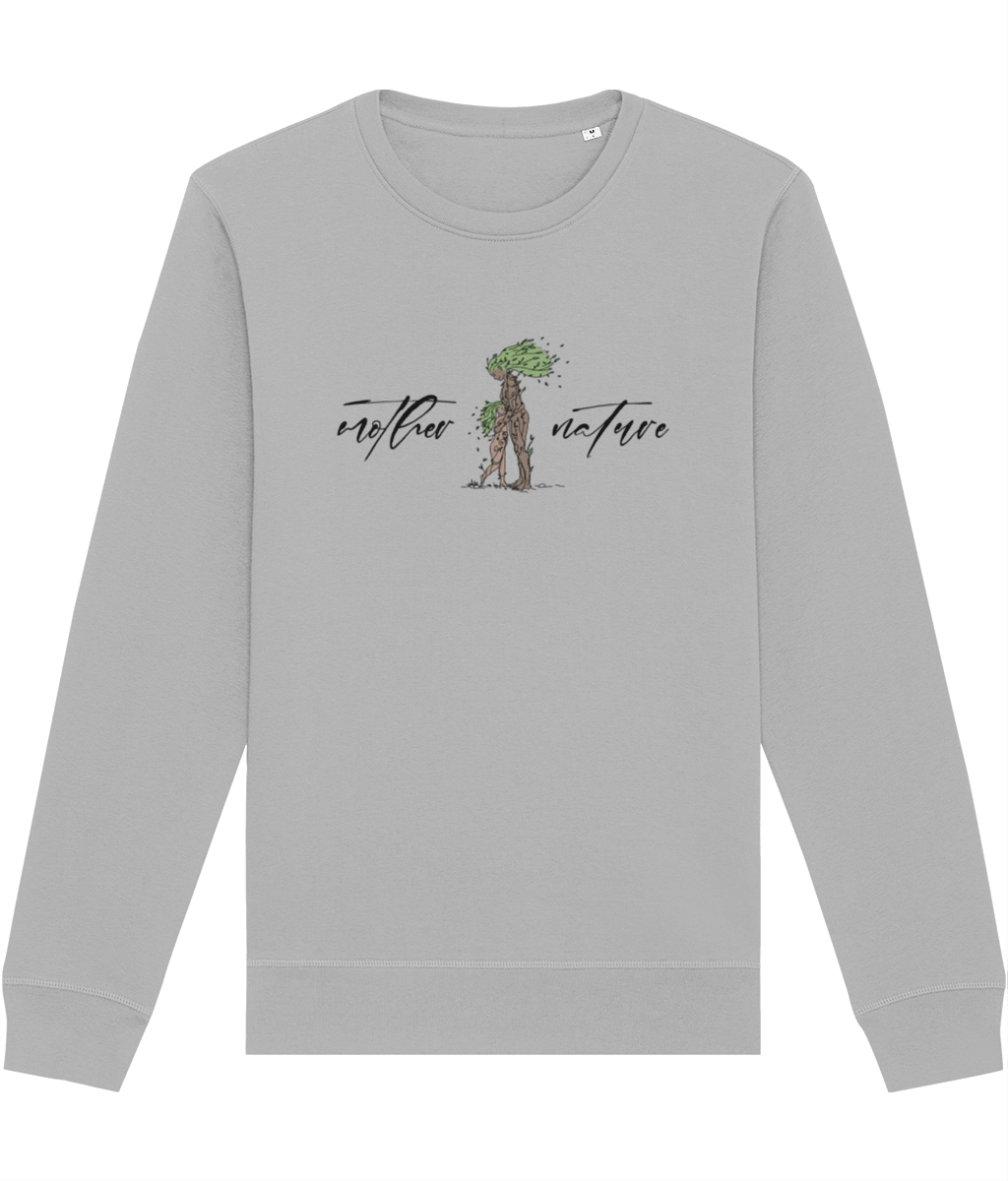 Celebrate nature quotes in style with our organic cotton 'Mother Nature' eco sweatshirt—travel-ready!