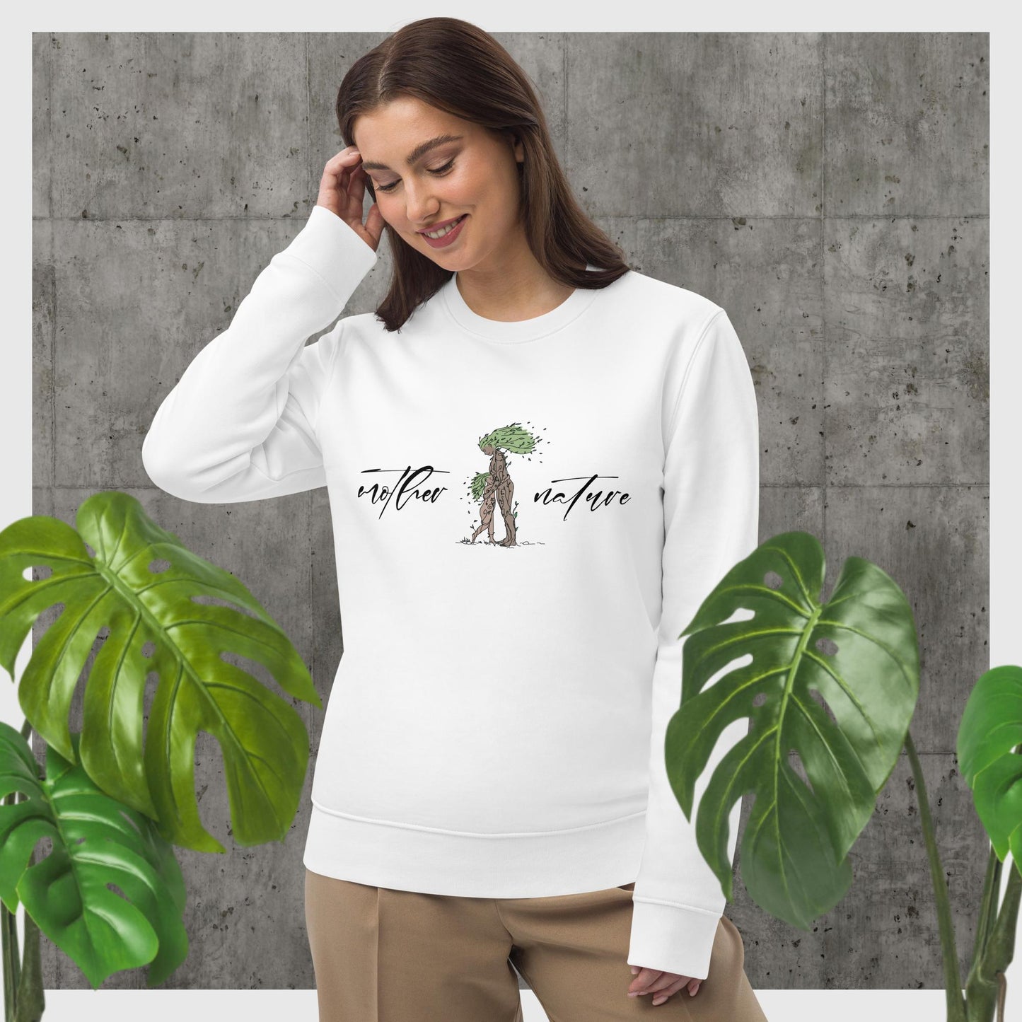 Organic Cotton Mother Nature Eco Sweatshirt Vacation Sweatshirt – Sustainable and Comfortable Apparel