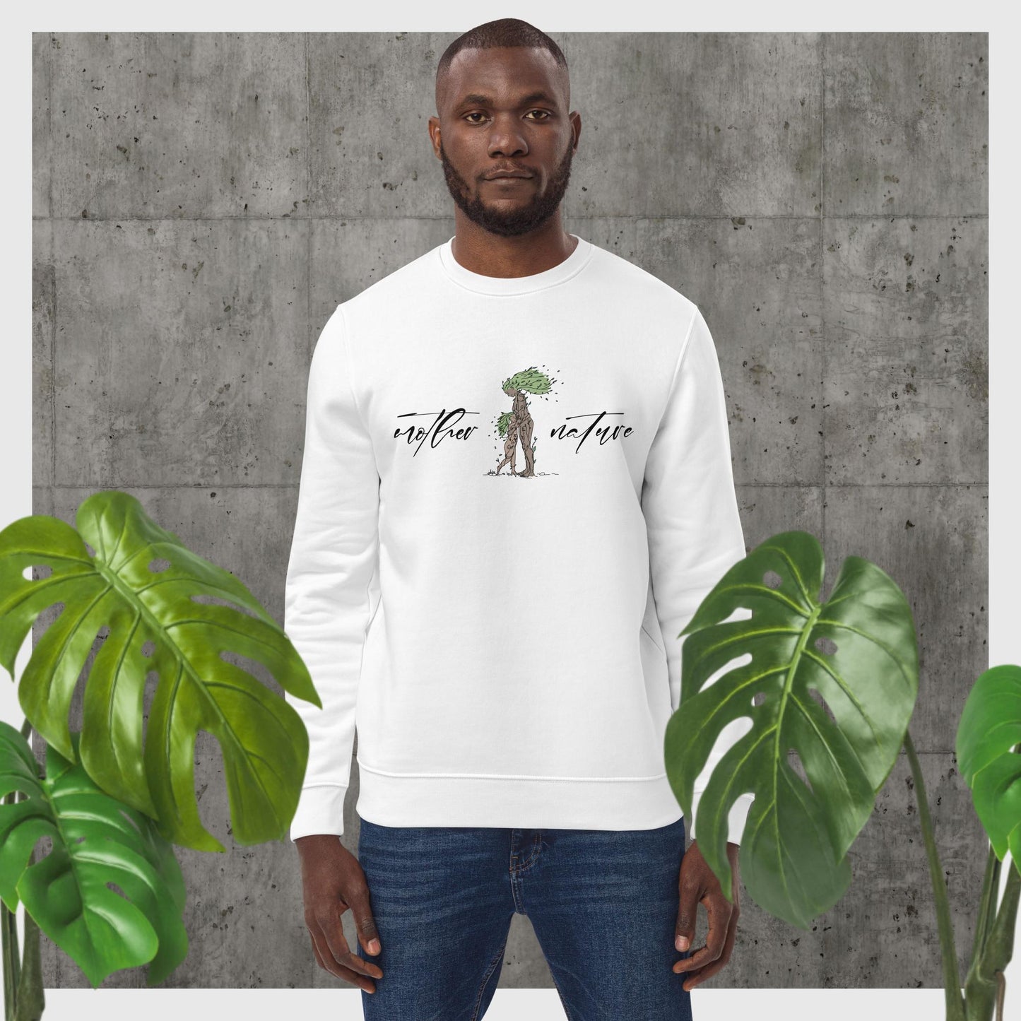 Love funny travel slogans? Our organic cotton 'Mother Nature' eco sweatshirt is just what you need!