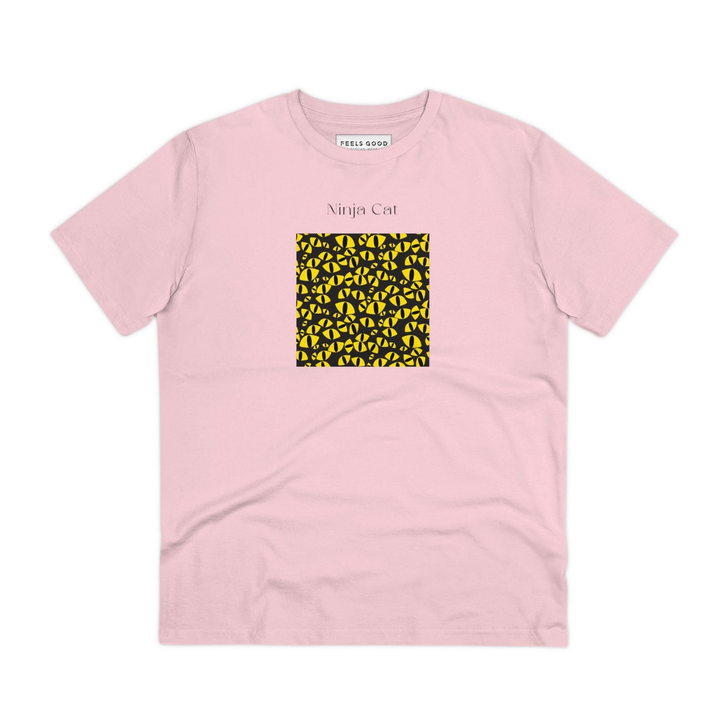 Organic Cotton Ninja Cat T-shirt for fun-loving pet owners