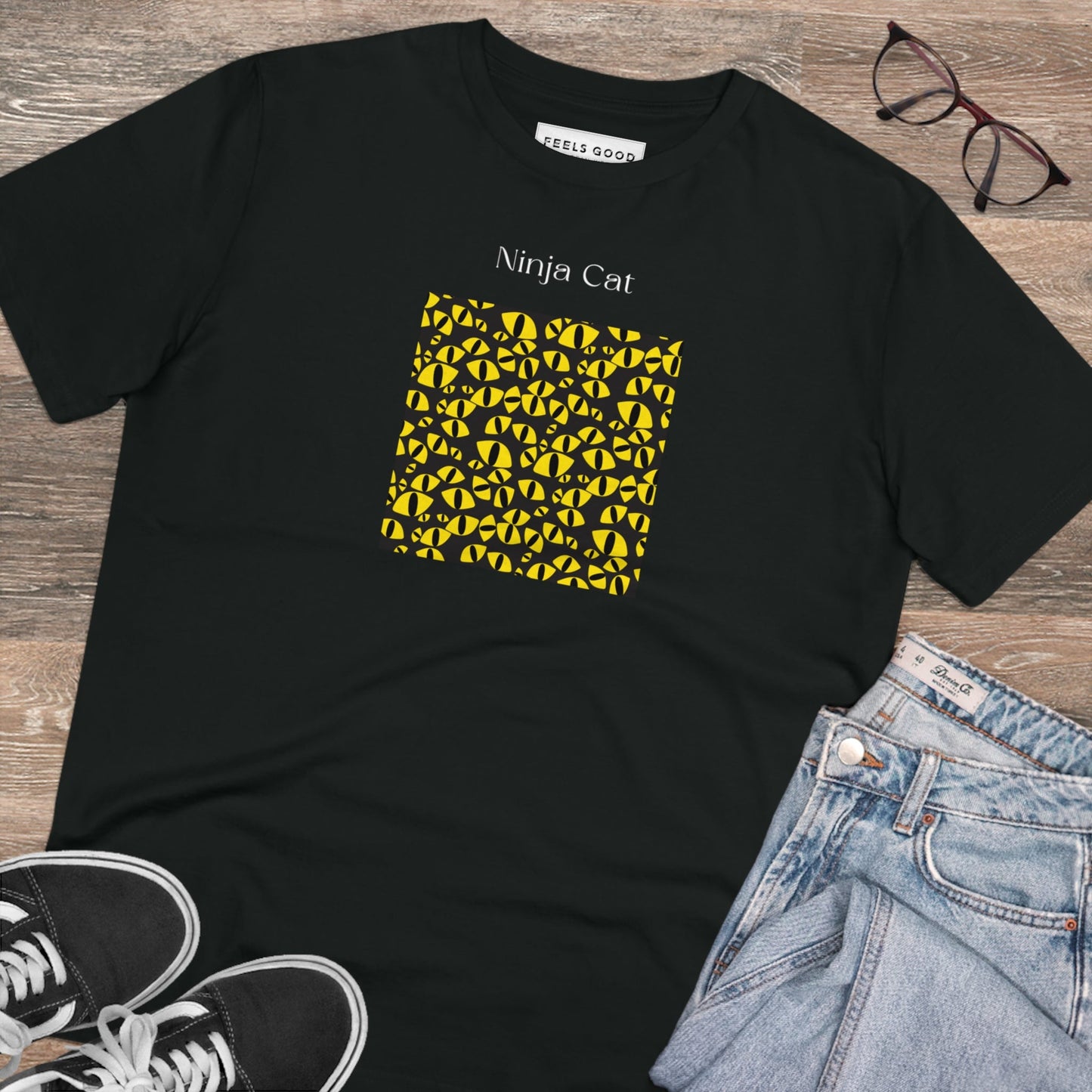 Animal-themed Ninja Cat T-shirt for fun-loving humans