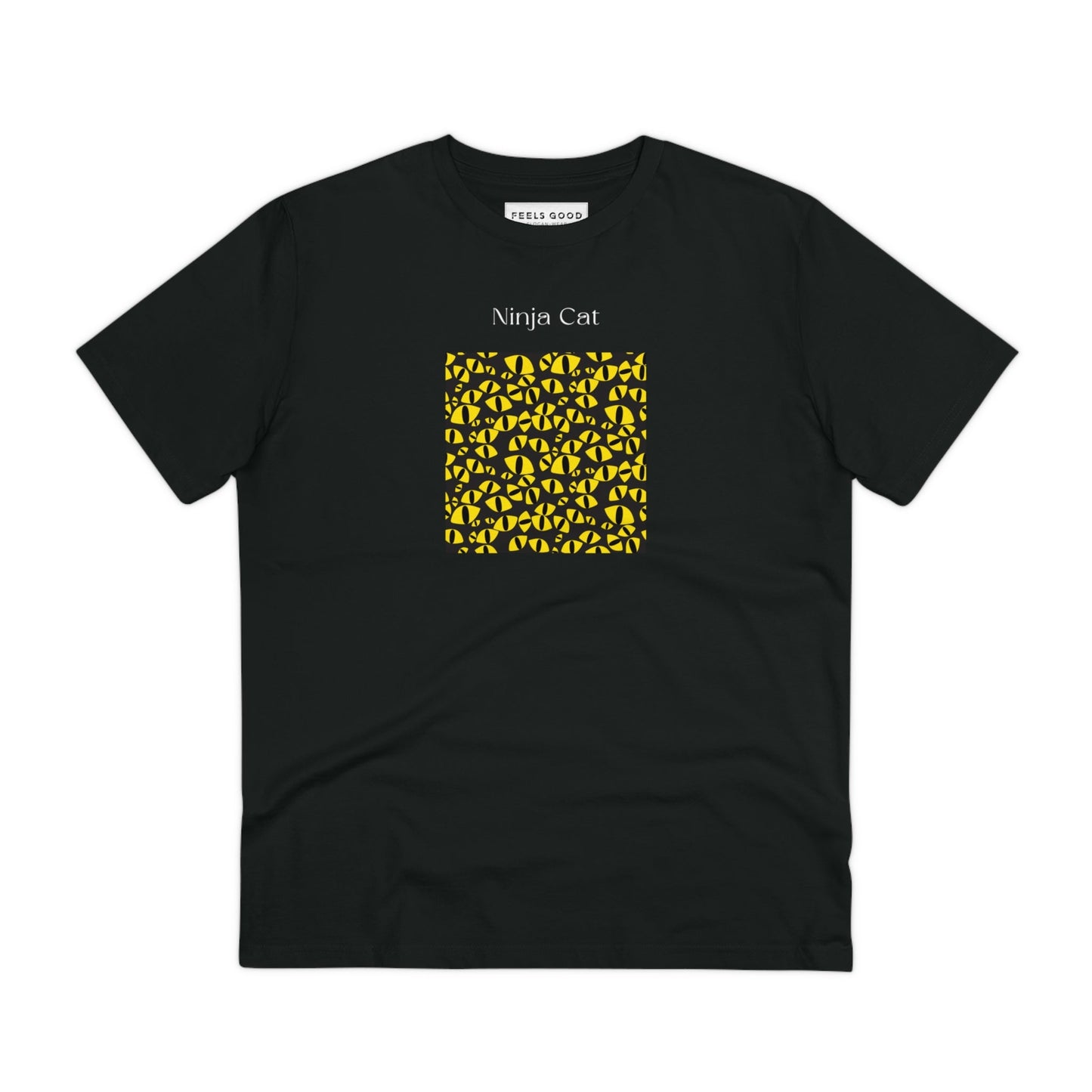 Eco-conscious Ninja Cat Funny T-shirt for men