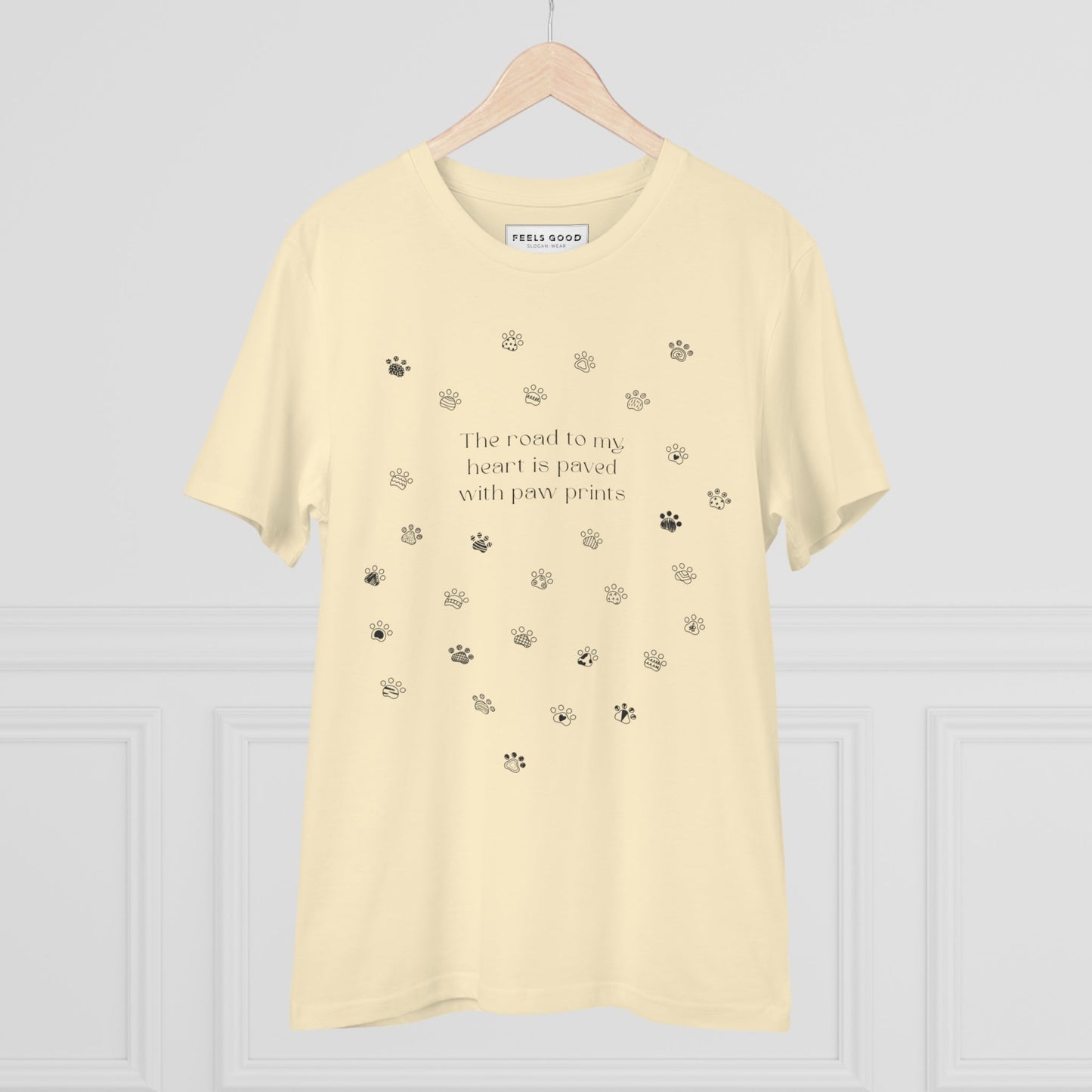 Organic Cotton 'Paw Prints' Funny Animal T-shirt -Funny cat t-shirt for animal enthusiasts