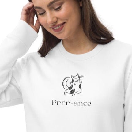 Organic Cotton 'Prance' Funny Cat Sweatshirt - Cat Sweatshirt