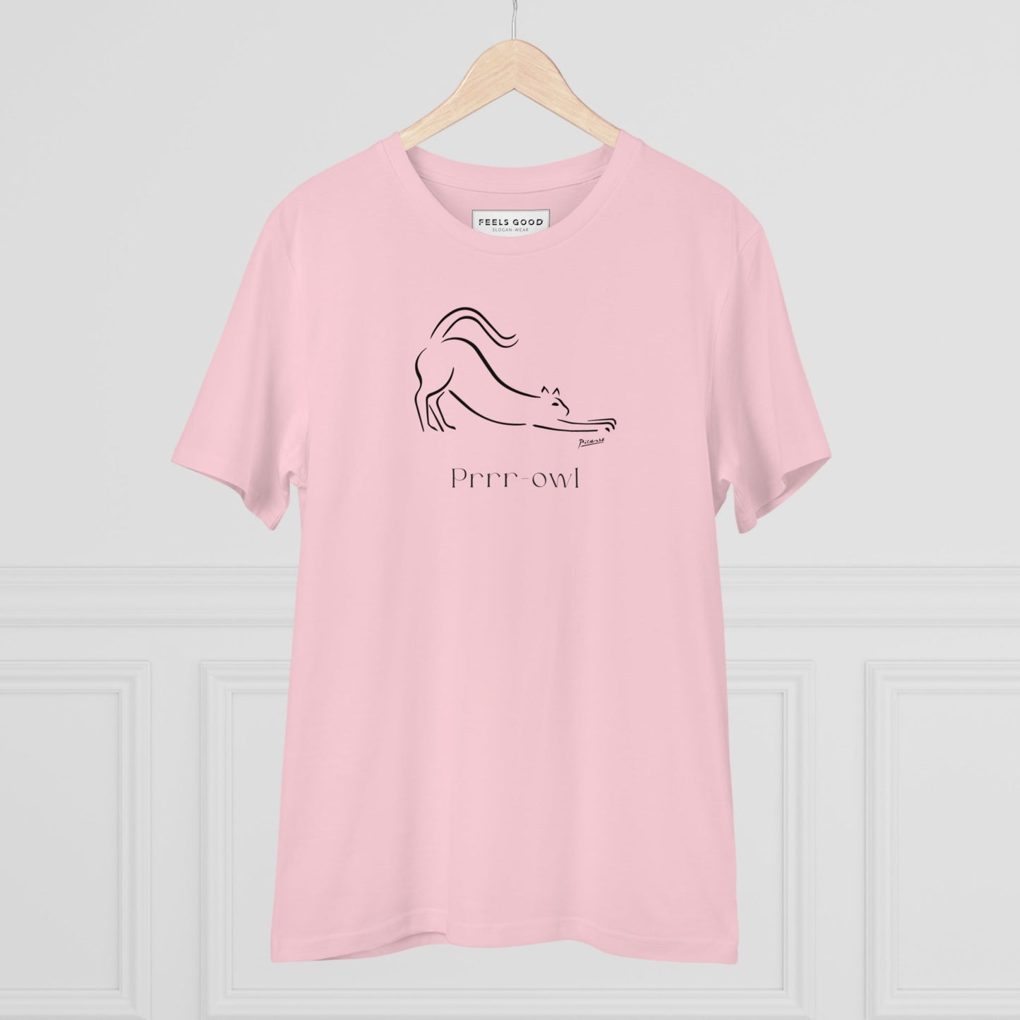 Cute and stylish pet lover t-shirts – Organic Cotton 'Prowl' Funny Cat T-shirt with a funny slogan.