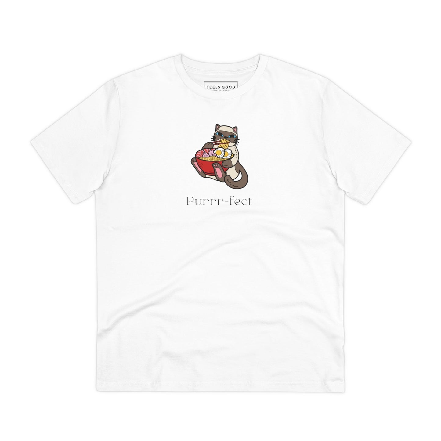 Organic cotton cat T-shirt with a funny quote design
