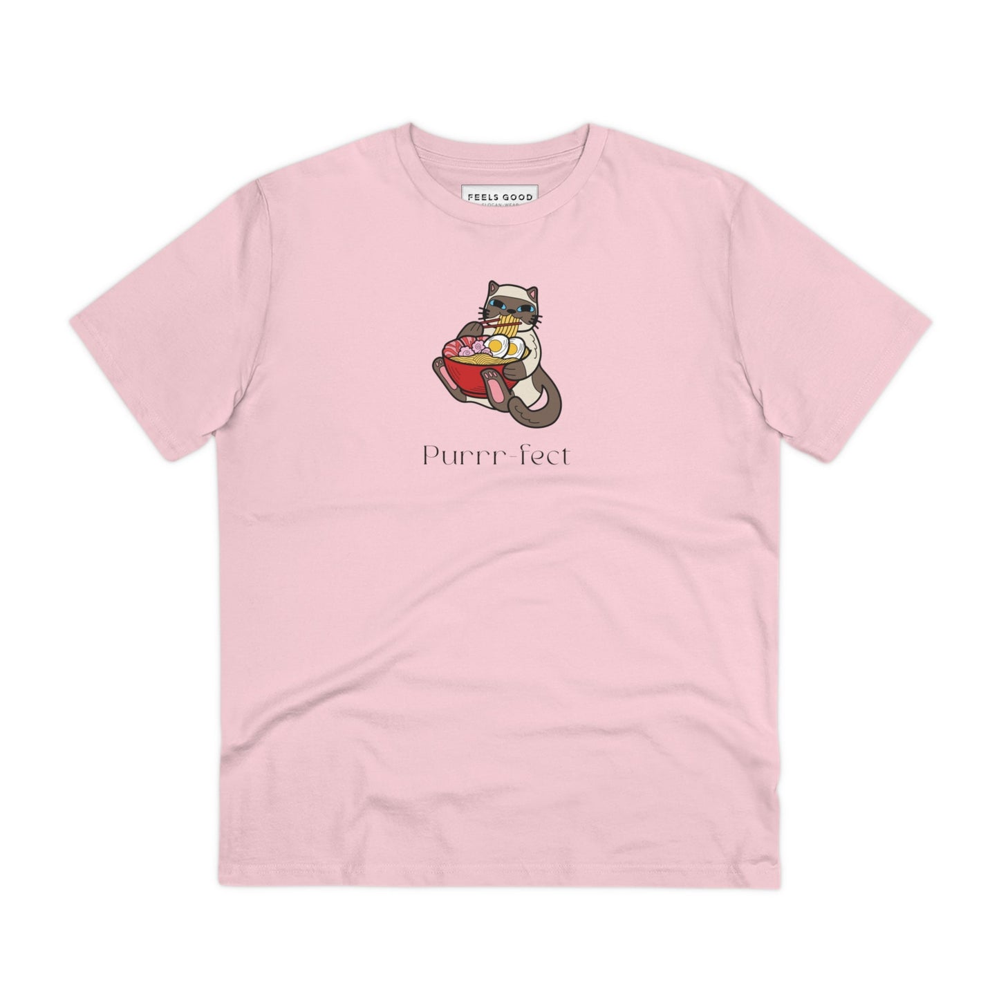 Organic Cotton 'Purrfect' Funny Cat T-shirt - Unique funny cat T-shirt for casual wear
