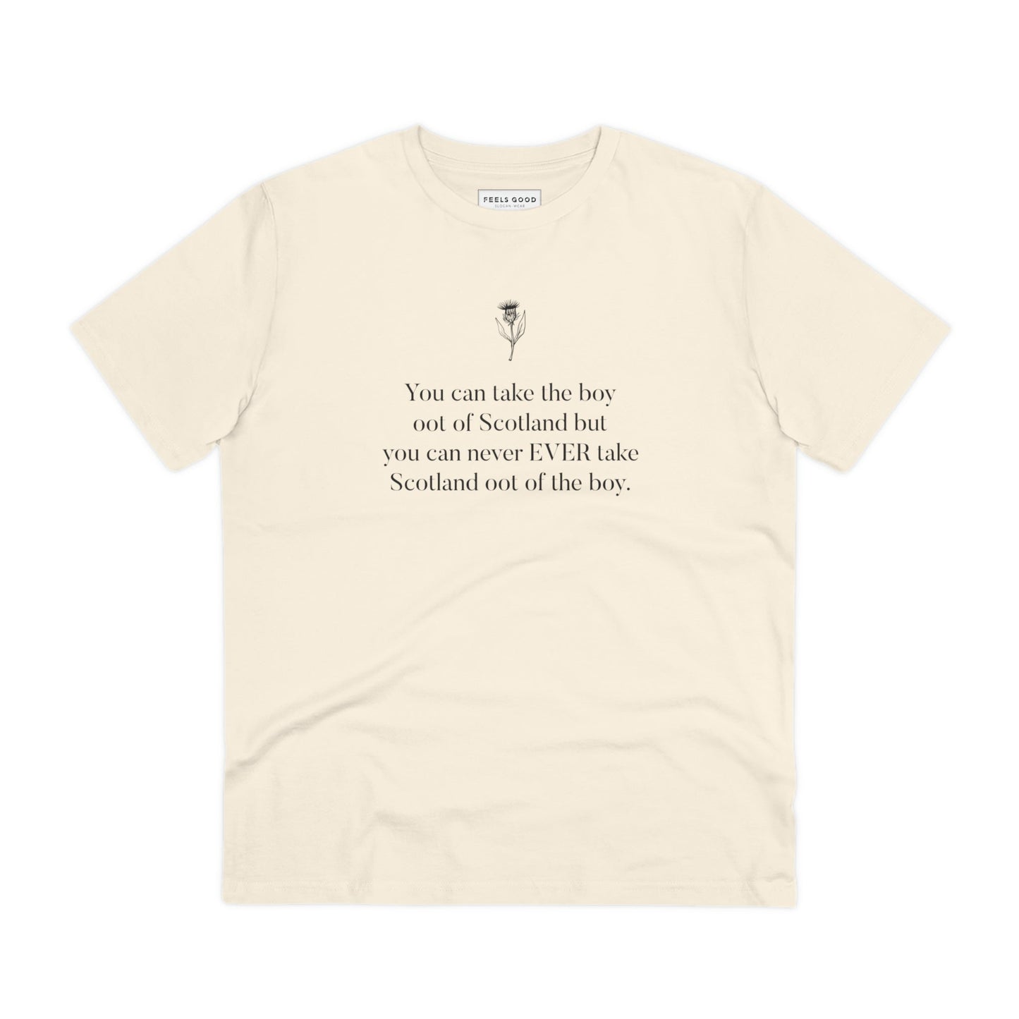 Discover true Scottish outfit vibes with the organic cotton 'Scottish Boy Always' Scotland t-shirt.