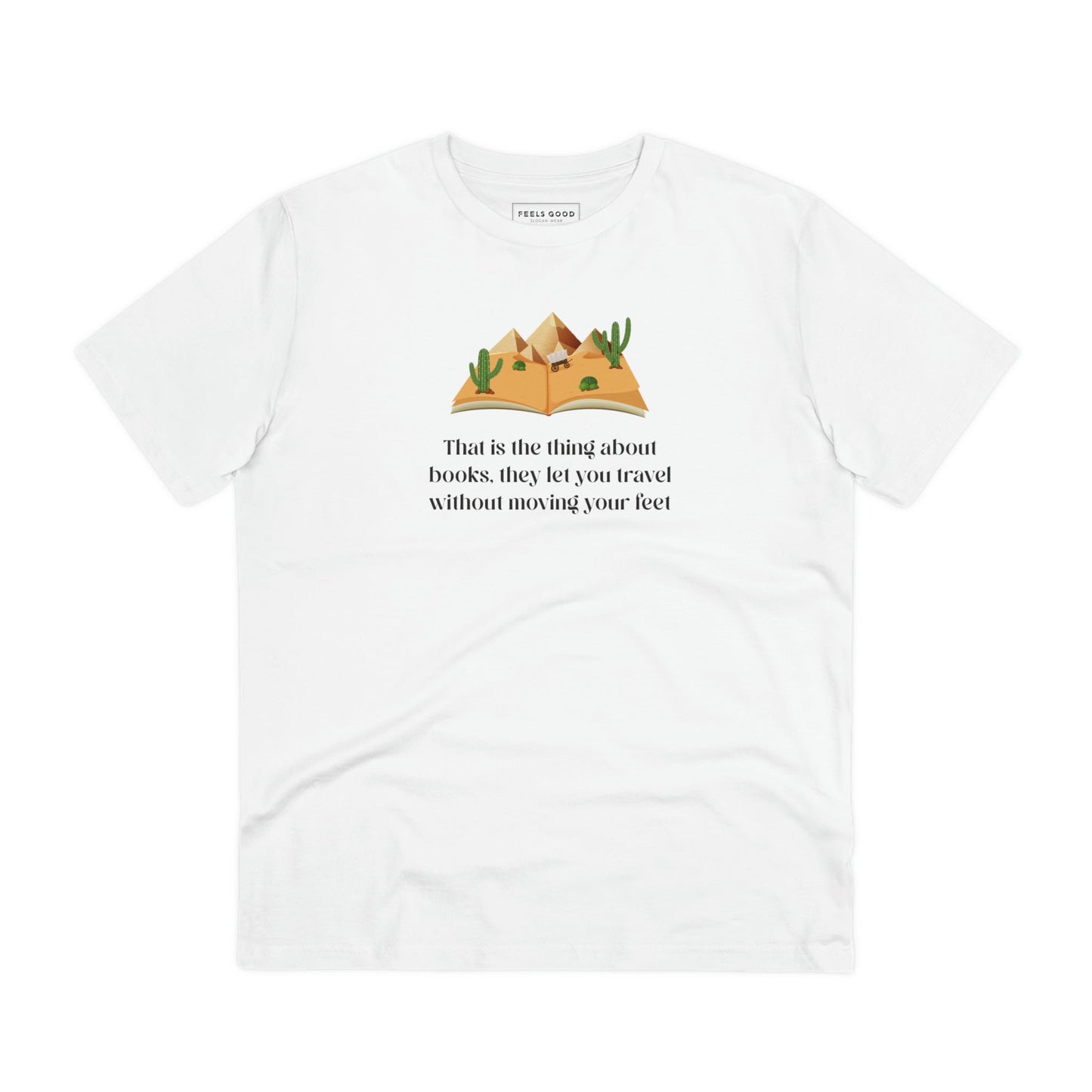 Must-have best t-shirt: 'The Book Traveller' Books organic tee.