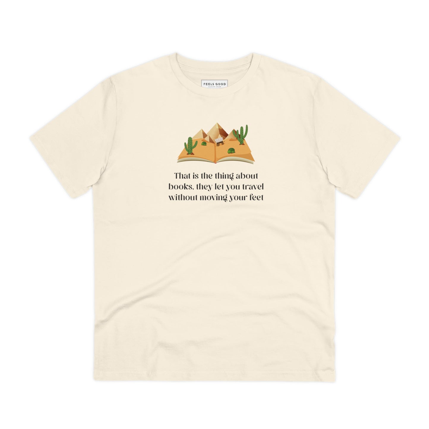 Favorite best t-shirt: 'The Book Traveller' Books organic cotton.