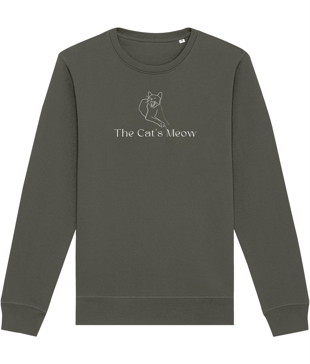 Organic Cotton 'The Cats Meow' Funny Cat Sweatshirt – blends comfort and fun like top dog sweatshirts.