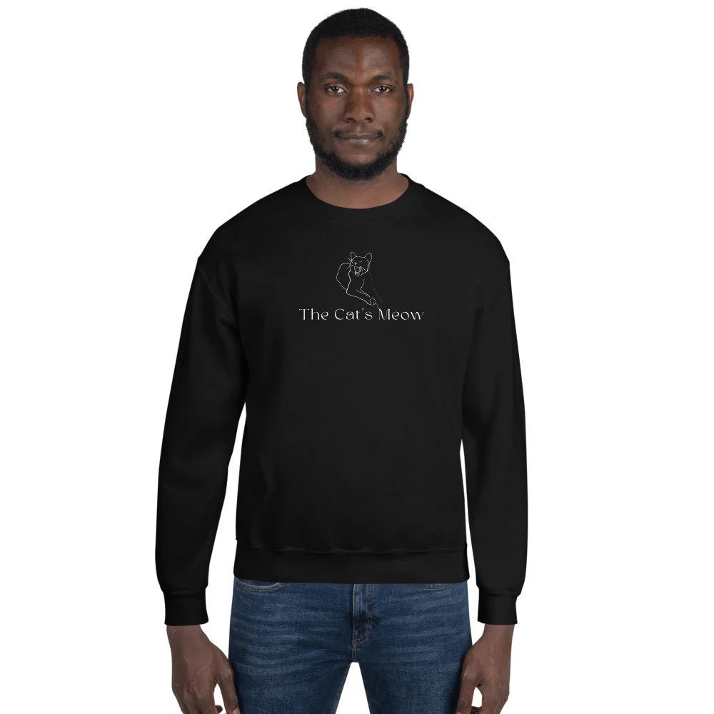 Cute and comfy Organic Cotton 'The Cats Meow' Funny Cat Sweatshirt – ideal sweatshirt cats style.