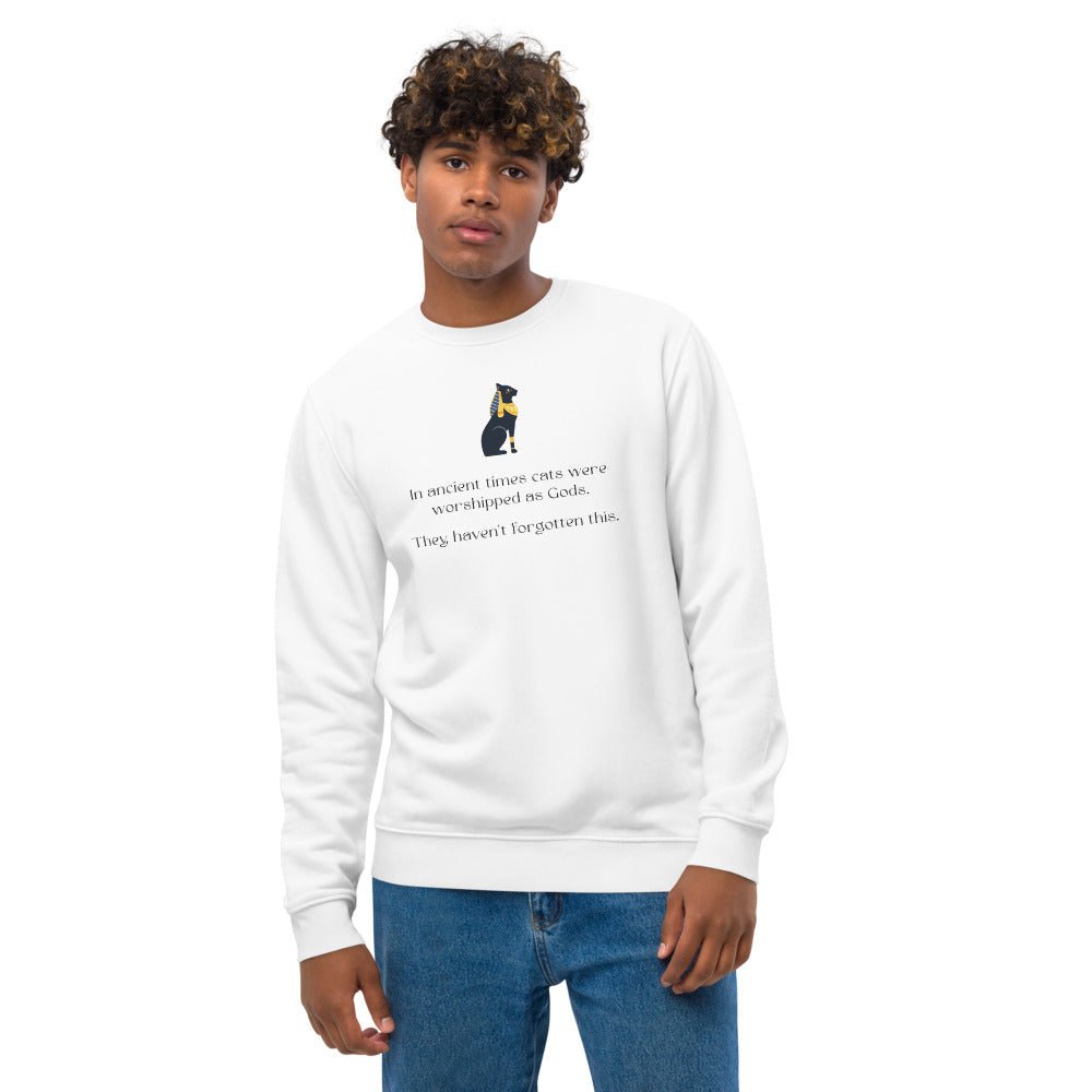 Animal Lover Sweatshirts – Organic Cotton Funny Cat 'The Egyptian Cat' Sweatshirt design