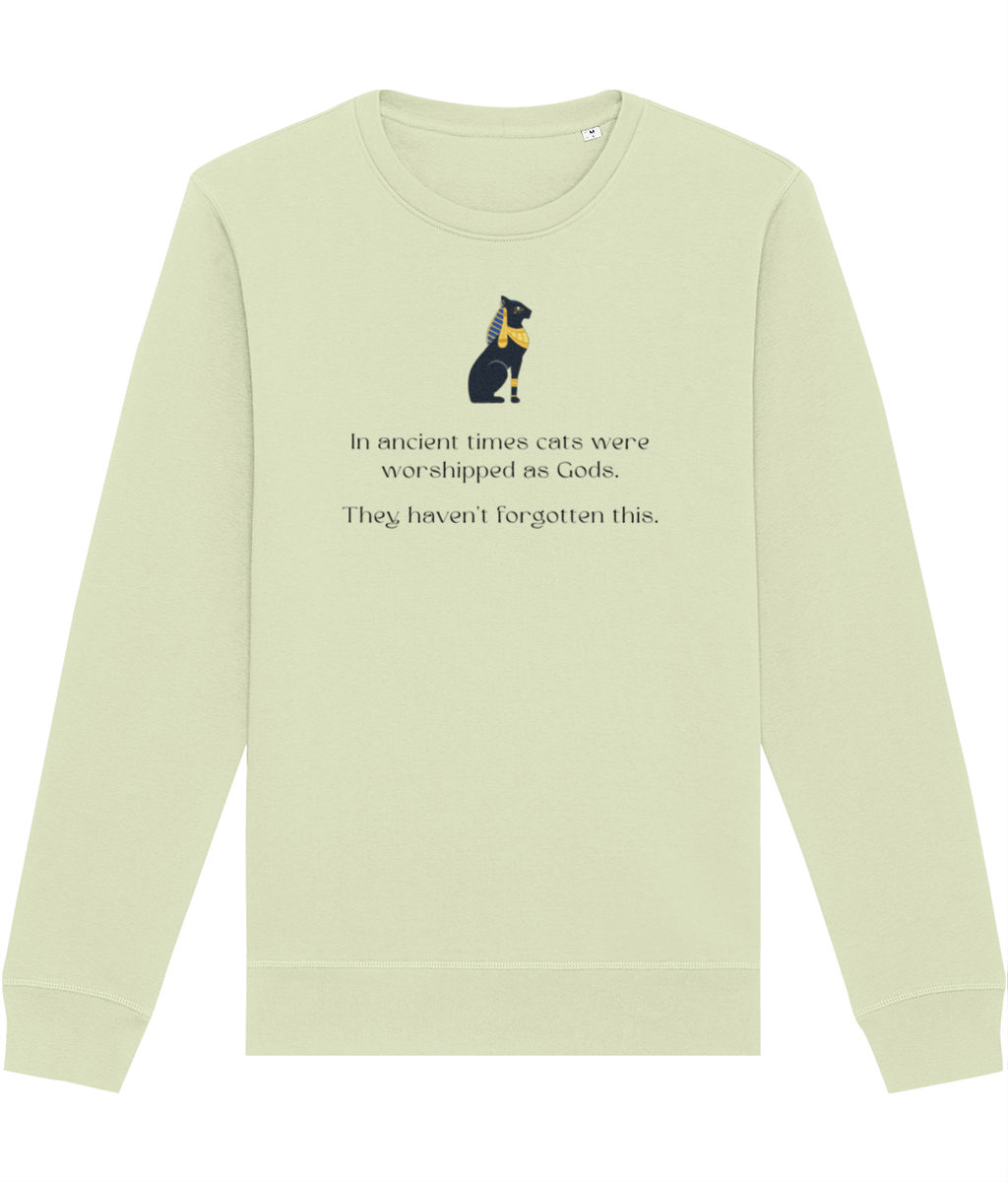 Sweatshirt cats love – Organic Cotton 'The Egyptian Cat' Funny Cat Sweatshirt