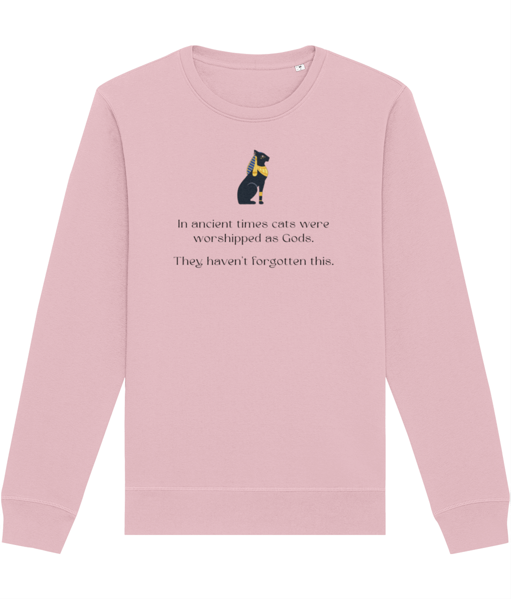Cute sweatshirt cats design – Organic Cotton 'The Egyptian Cat' funny cat sweatshirt
