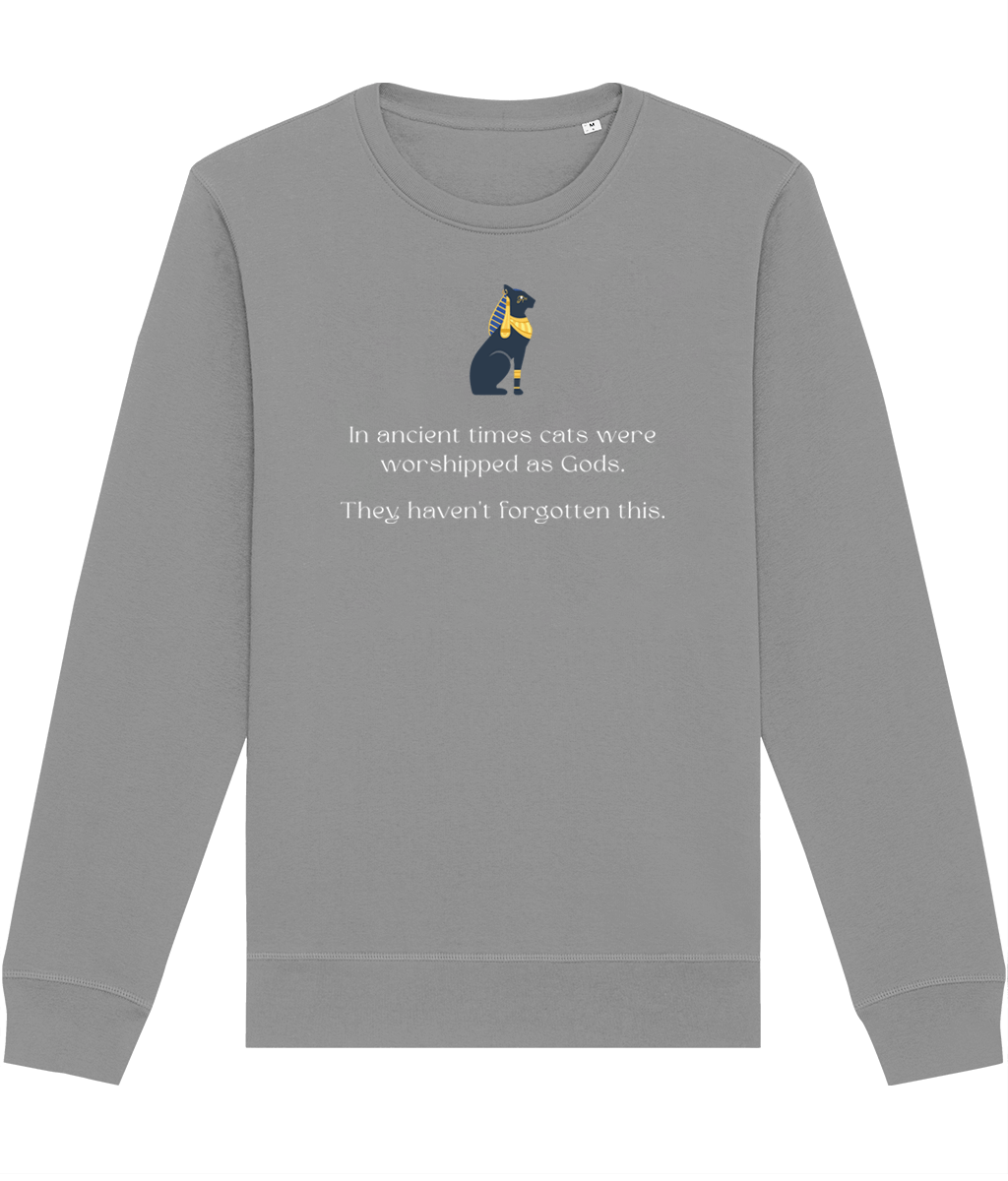 The Egyptian Cat organic cotton – funny cat sweatshirt for sweatshirt cats lovers