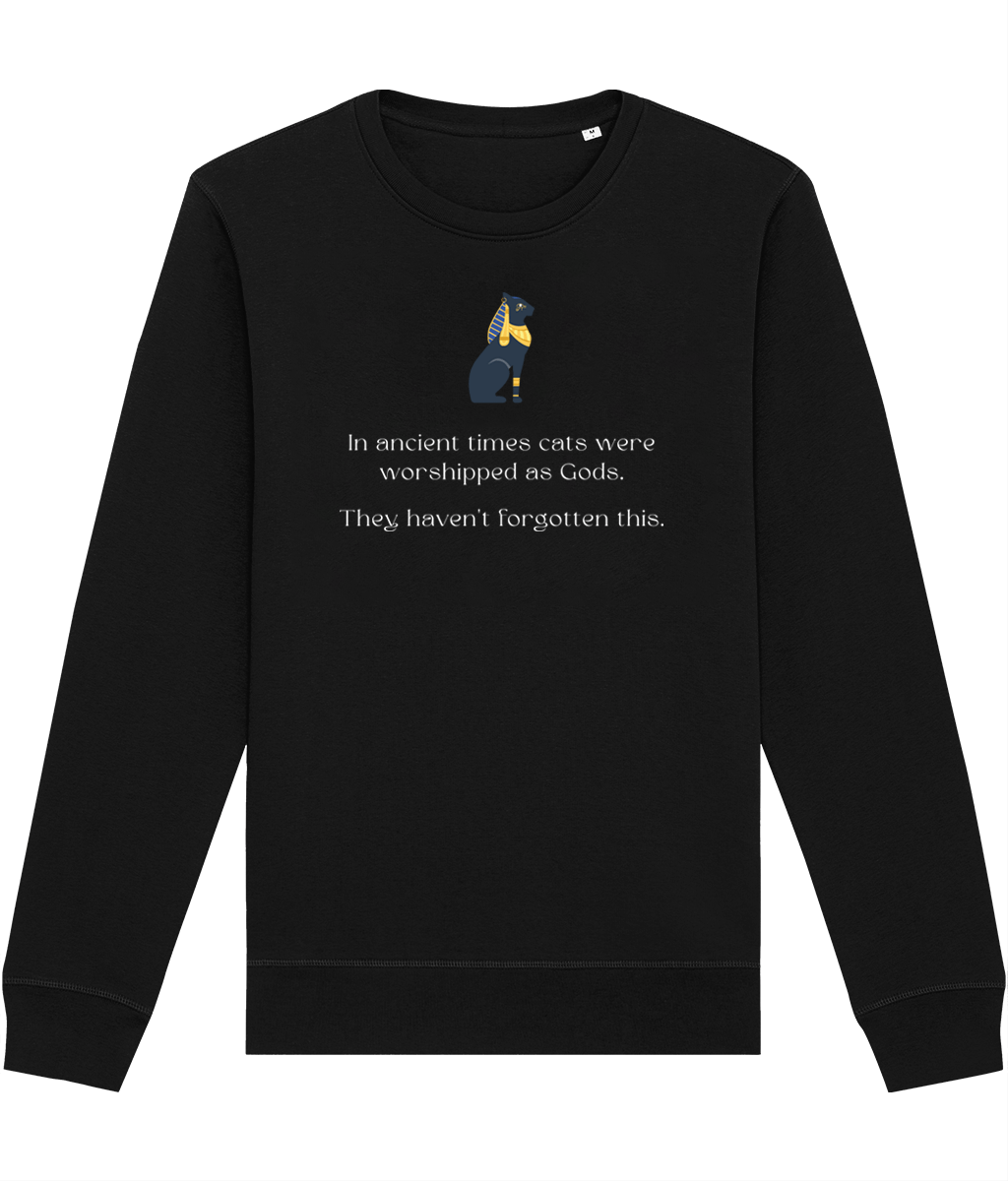 Cute cat sweatshirt – The Egyptian Cat in organic cotton for animal lovers