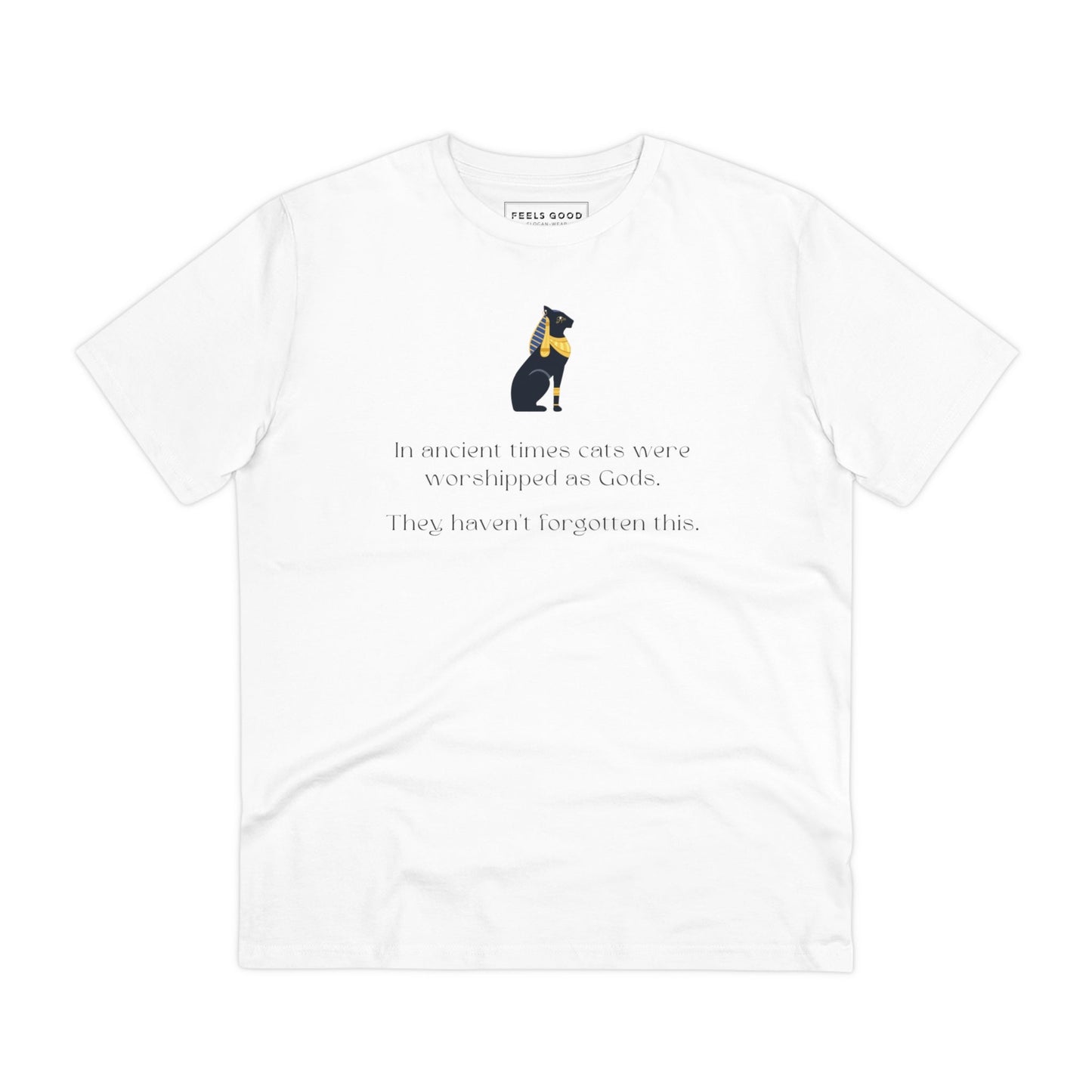 Cat tops made fun – Organic Cotton 'The Egyptian Cat' Funny Cat T-shirt