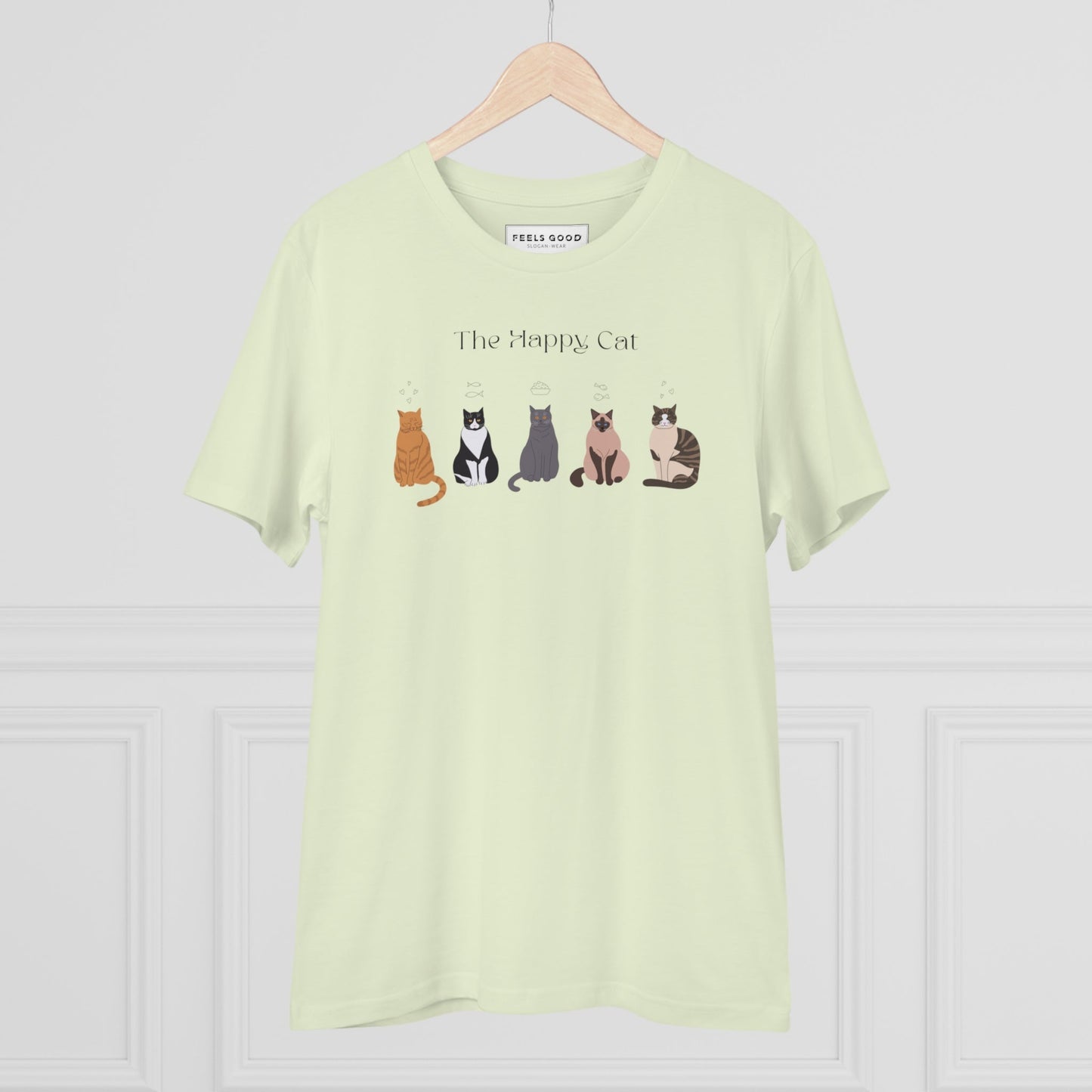 Organic Cotton 'The Happy Cat' Funny Cat T-shirt - Fun Cat T shirt