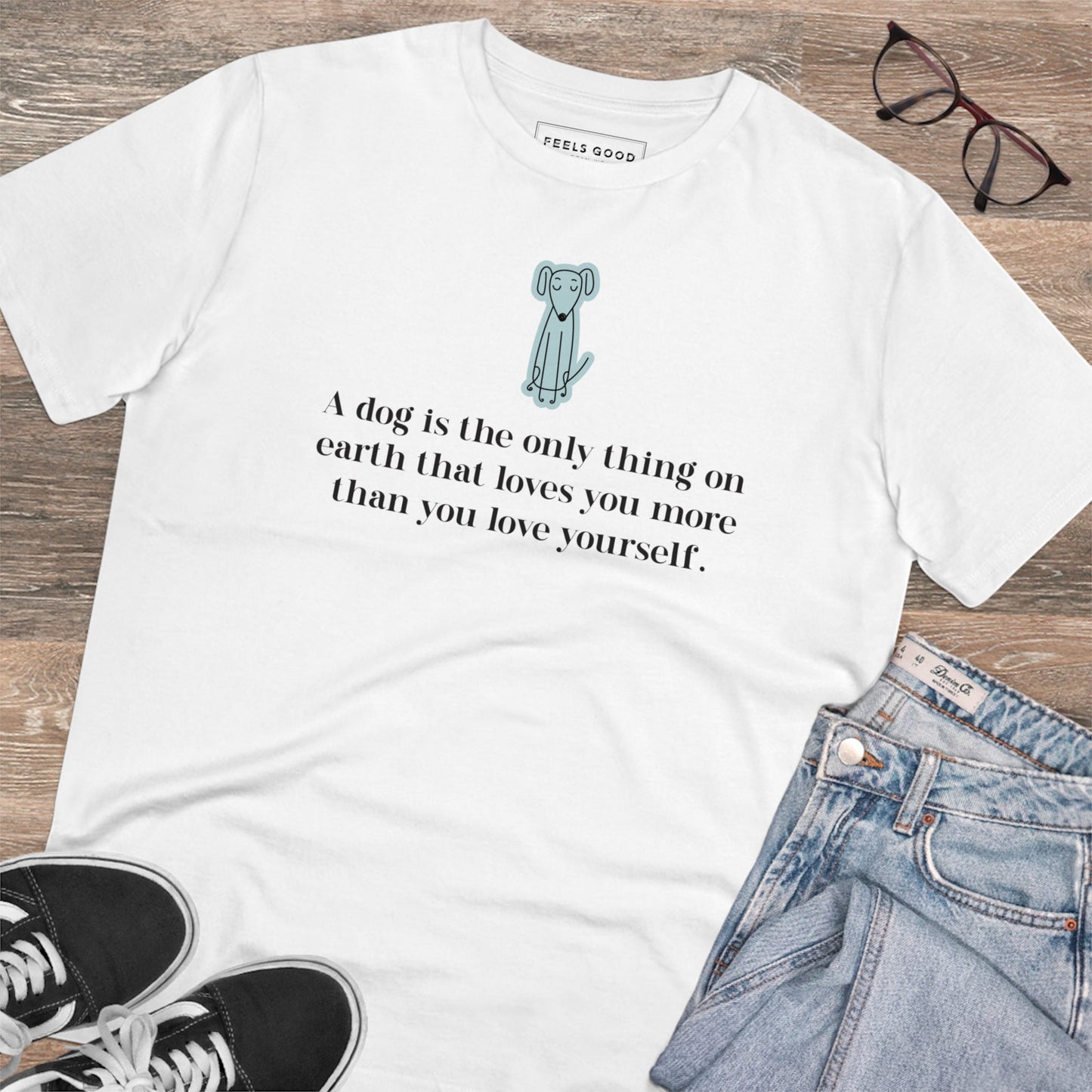 Organic Cotton 'The Loyal Dog' Funny Dog T-shirt – designed for pet lovers who adore dog t-shirts.