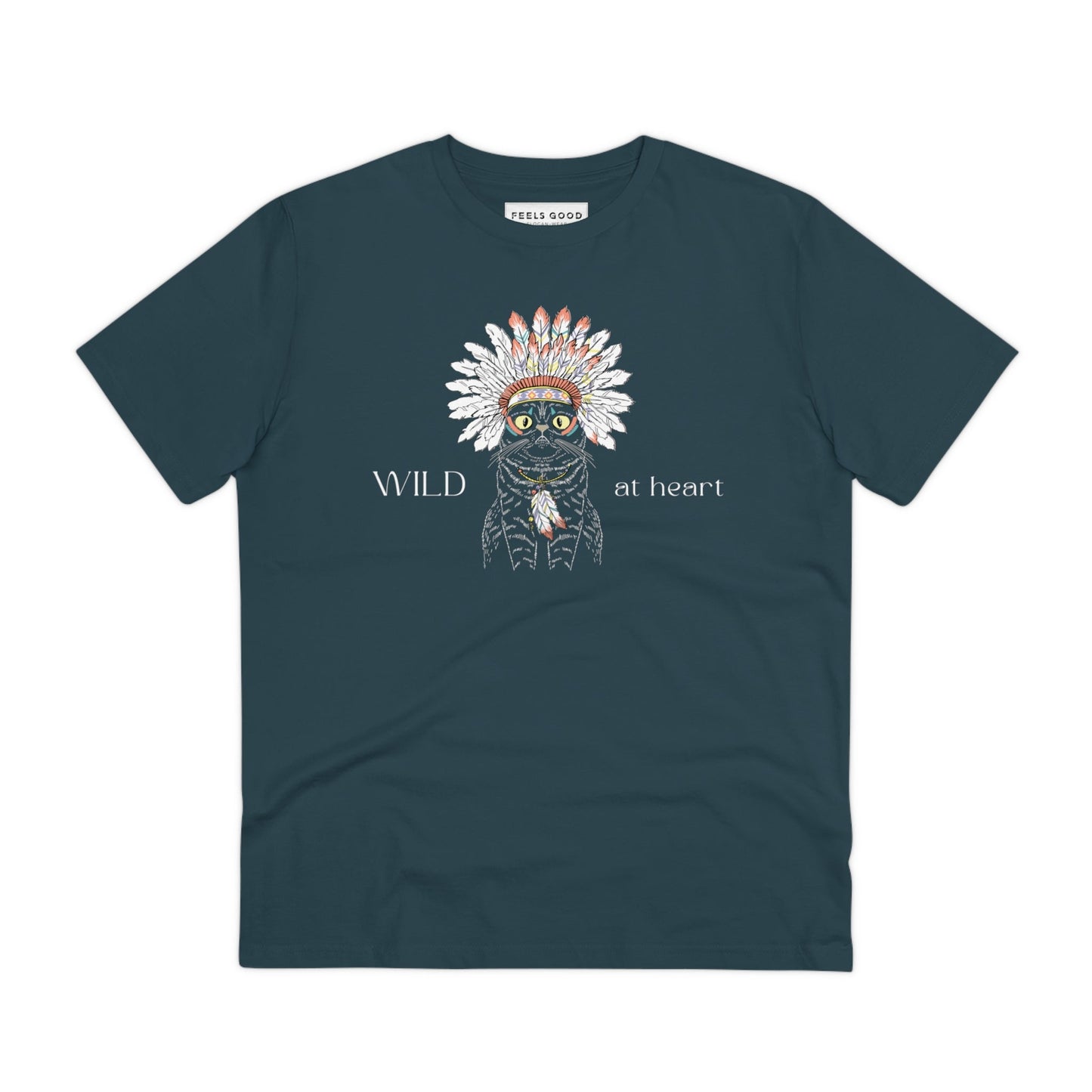 Dog t shirt lovers will adore the Organic Cotton 'Wild At Heart' Funny Cat T-shirt.