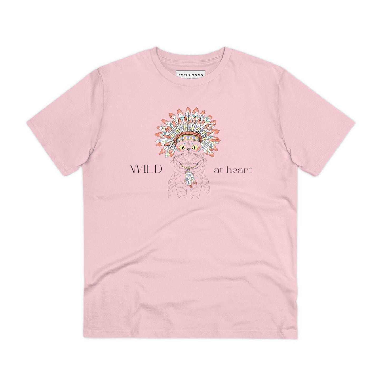 Funny cat t shirts & dog t shirt designs – Organic Cotton 'Wild At Heart' Funny Cat T-shirt.