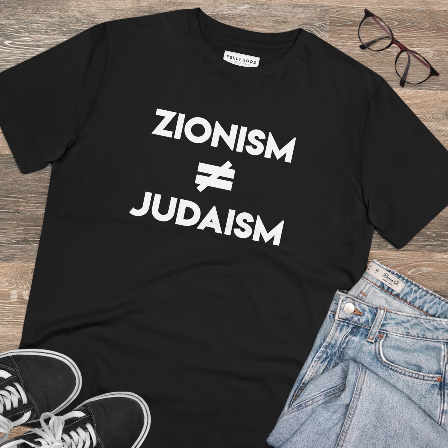 Palestine 'Judaism Speaks' Organic Cotton T-shirt worn to show justice and freedom
