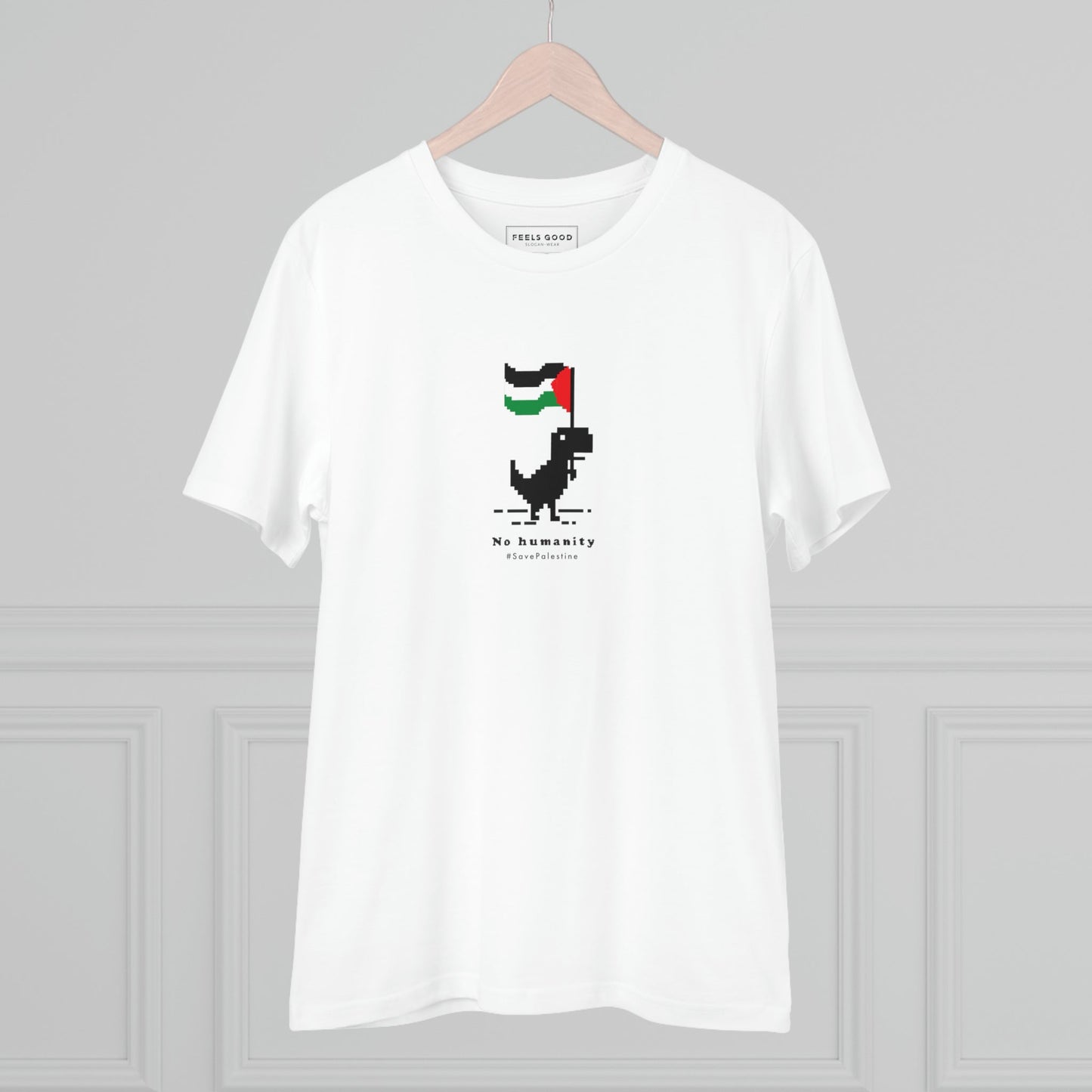 Palestine 'No Humanity' Organic Cotton T-shirt – style meets strong palestine quotes