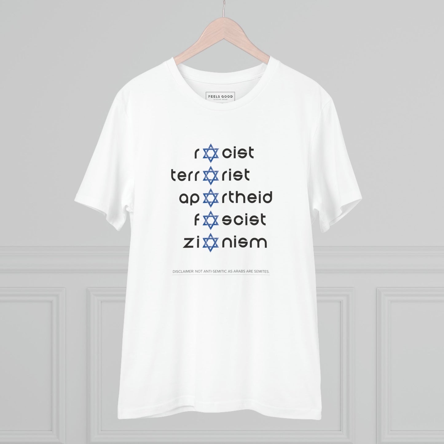 Ethical fashion meets resistance – Palestine 'Zionism' Organic Cotton T-shirt