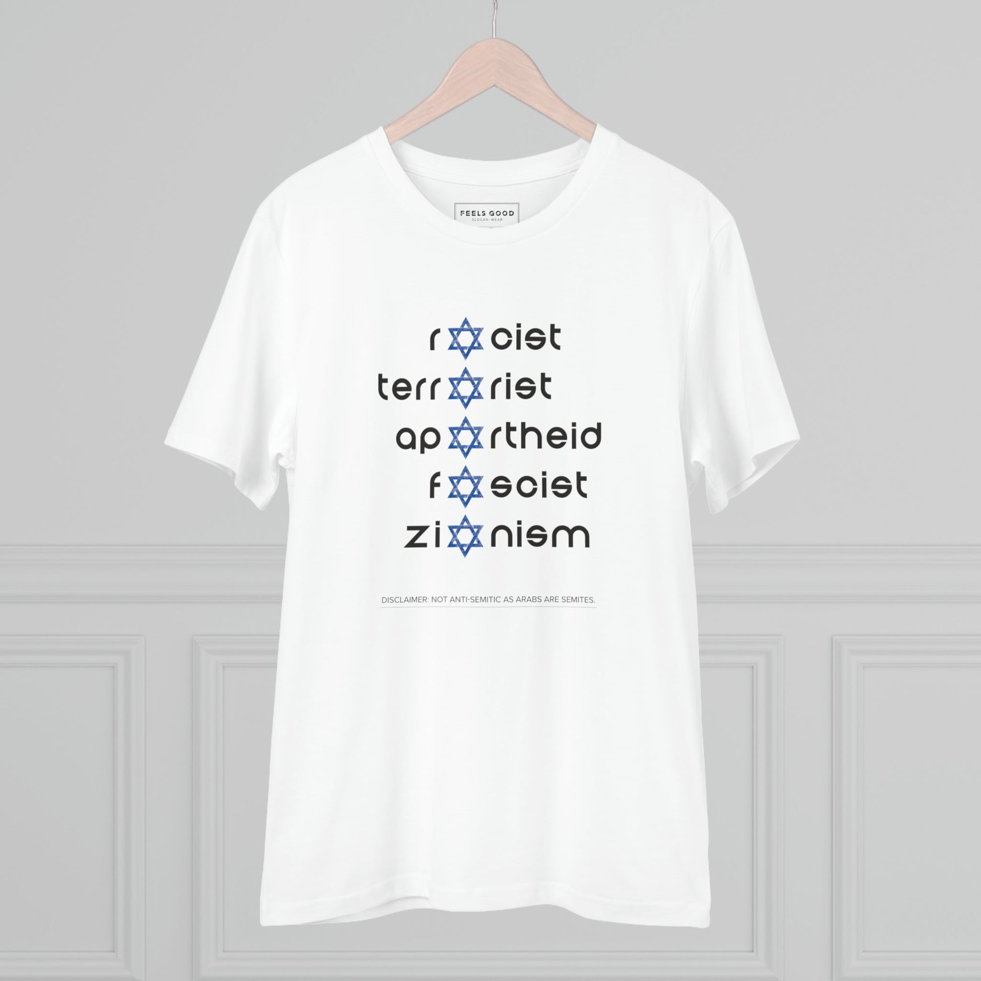 Ethical fashion meets resistance – Palestine 'Zionism' Organic Cotton T-shirt