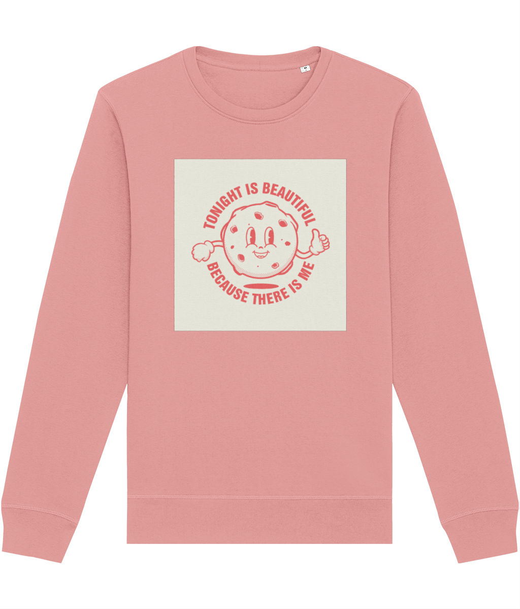 Retro sweatshirts meet comfort in Positive 'Beautiful Moon & Me' Retro Organic Cotton Sweatshirt